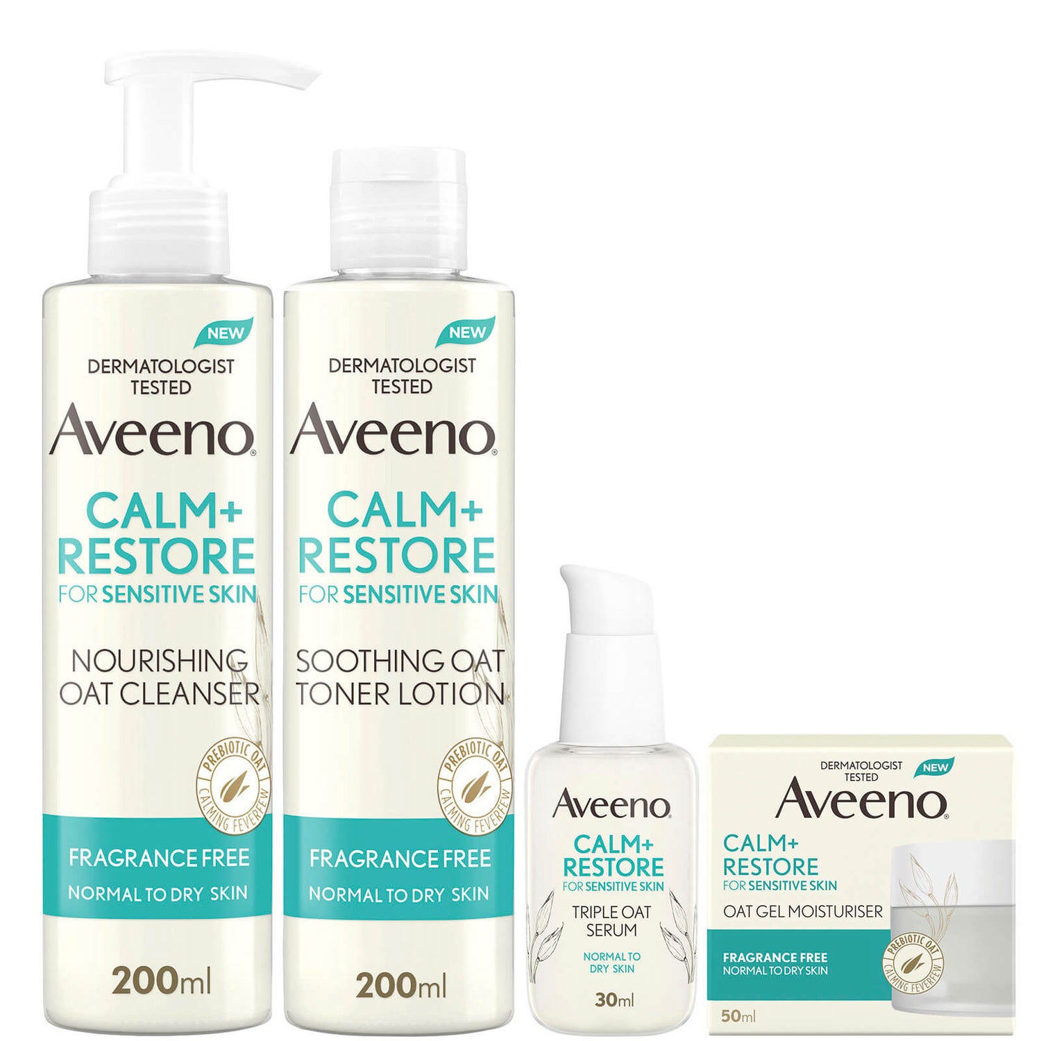 Aveeno Face 4-Step Routine Bundle for Sensitive Skin