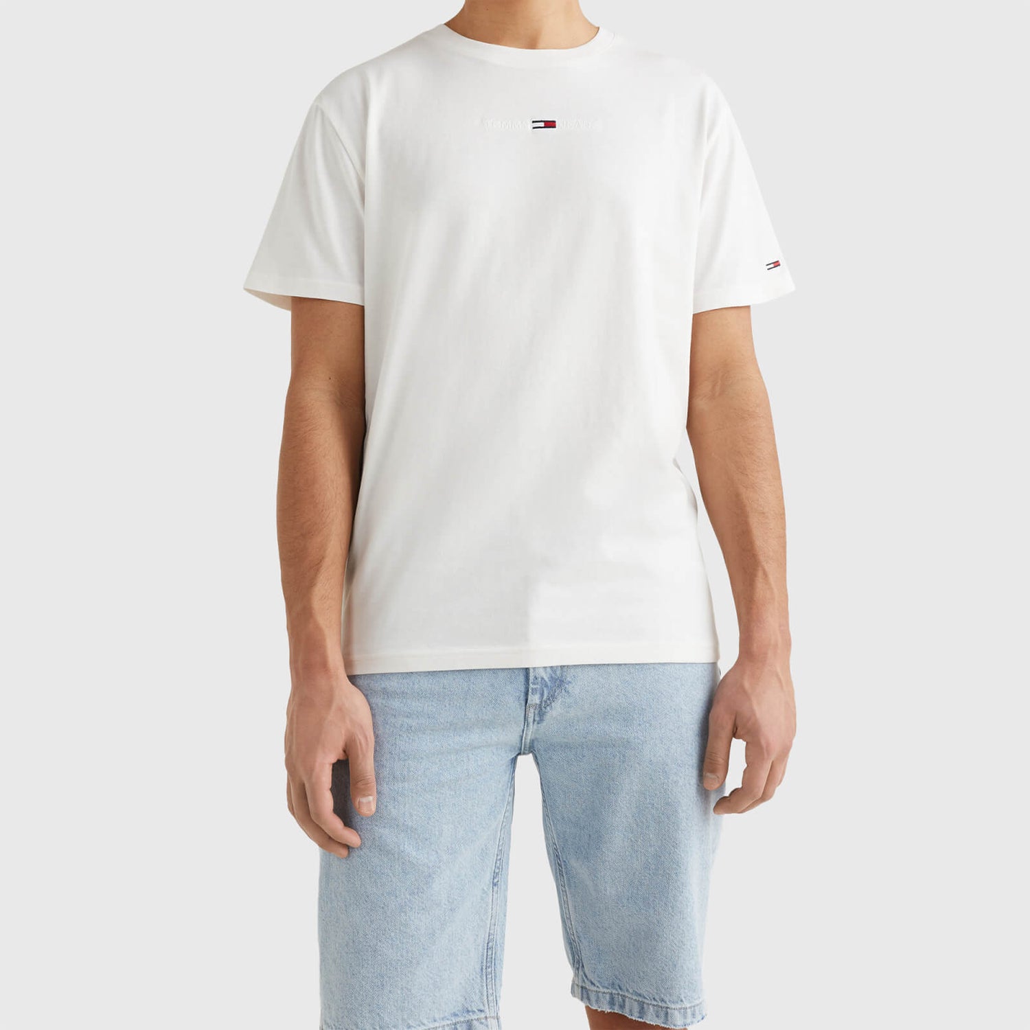 Tommy Jeans Men's Small Text T-Shirt - White - M