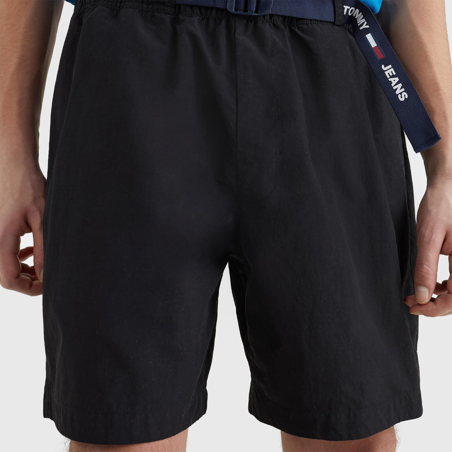 Tommy Jeans Men's Belted Beach Shorts - Black - S
