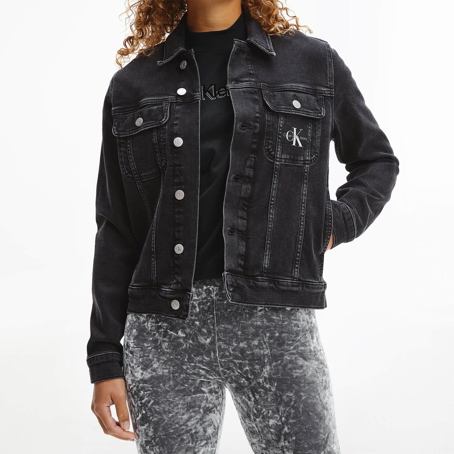 Calvin Klein Jeans Women's Regular 90S Denim Jacket - Denim Black - S