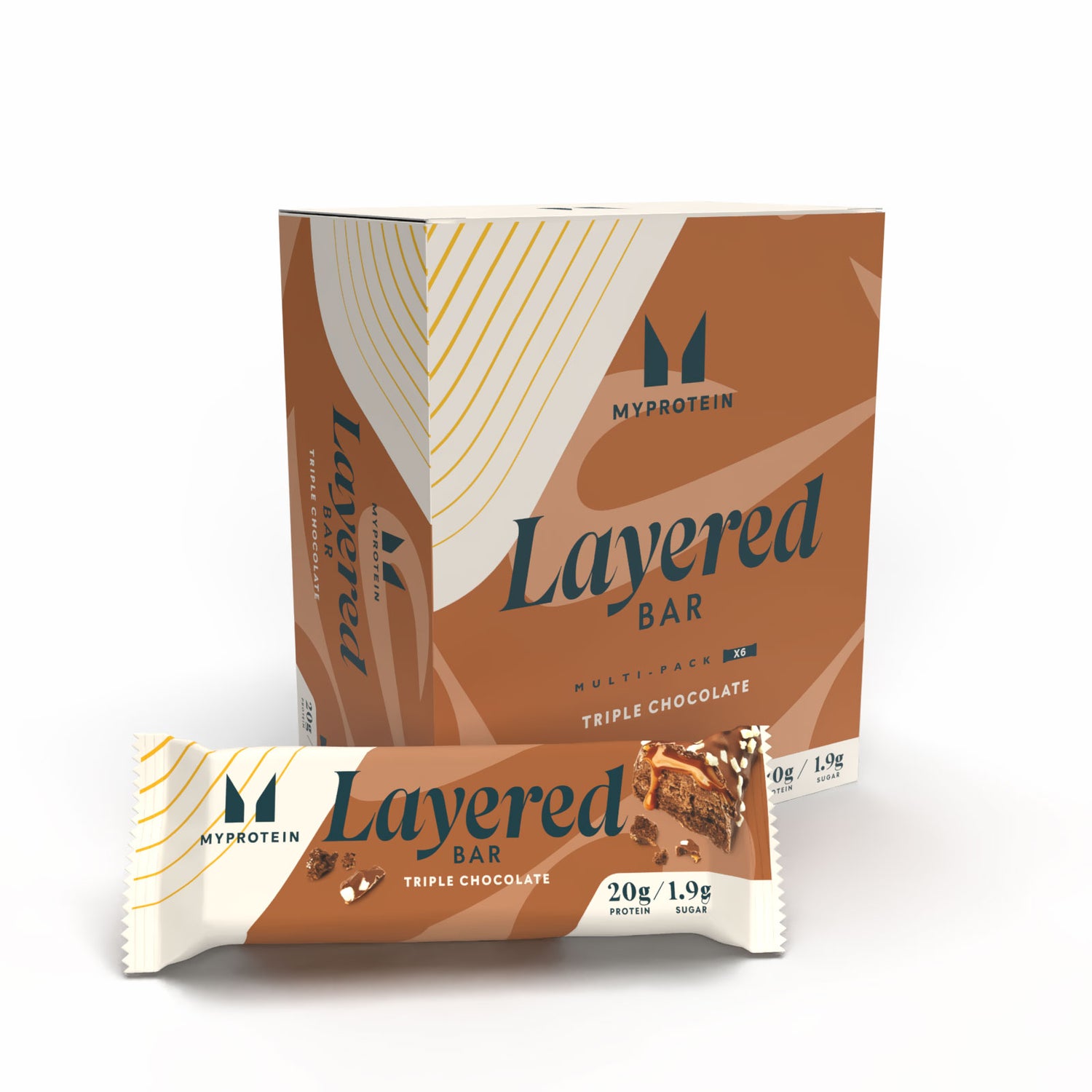 Layered Protein Bar szelet - 6 x 60g - Triple Chocolate Fudge