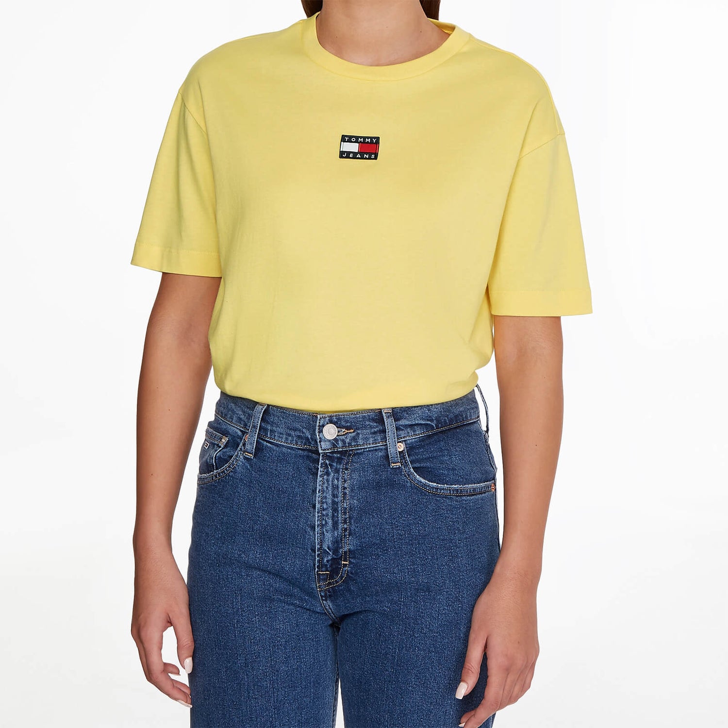 Tommy Jeans Women's Tjw Oversized Center Badge T-Shirt - Soleil