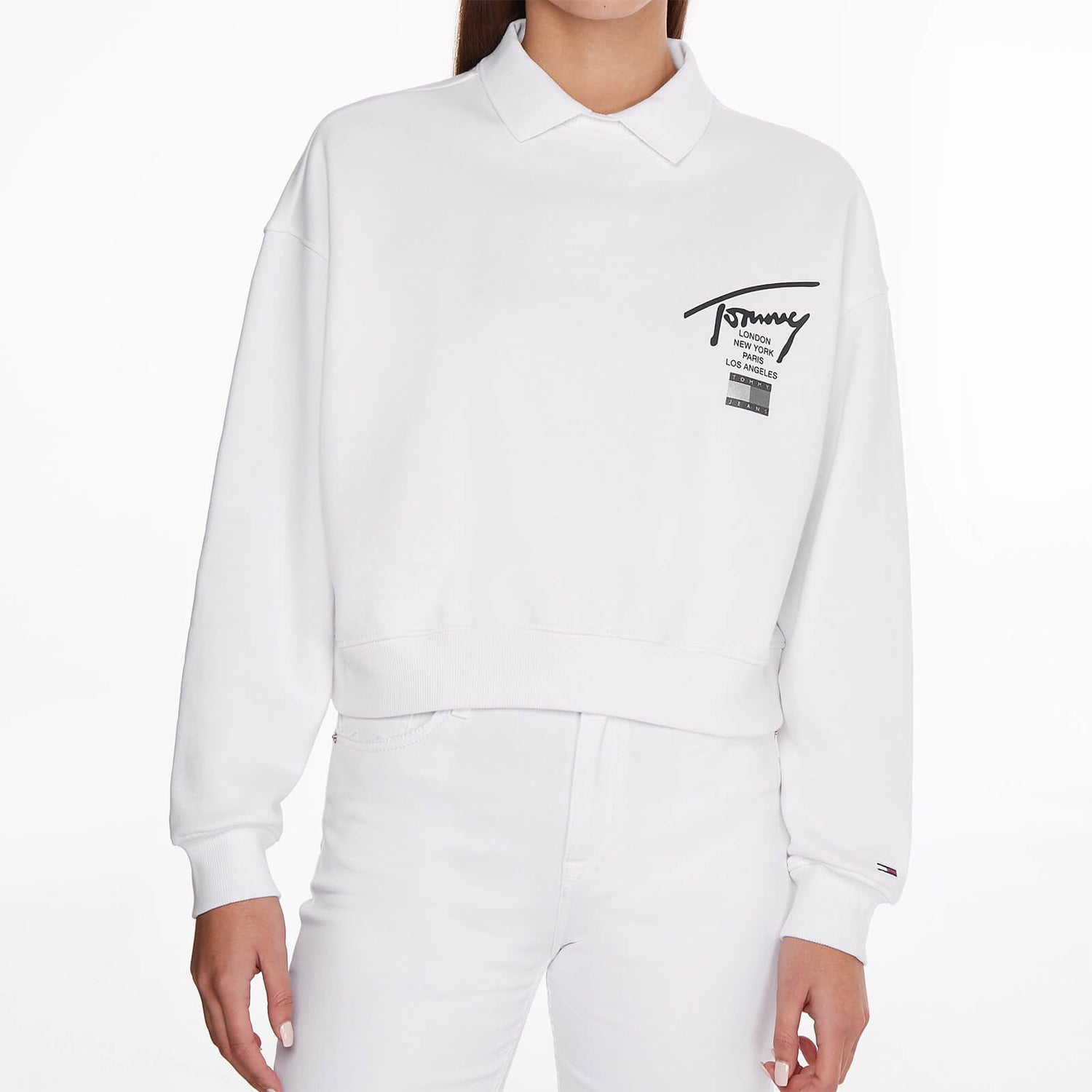 Tommy Jeans Tjw Crop Modern Signature Sweatshirt - XS