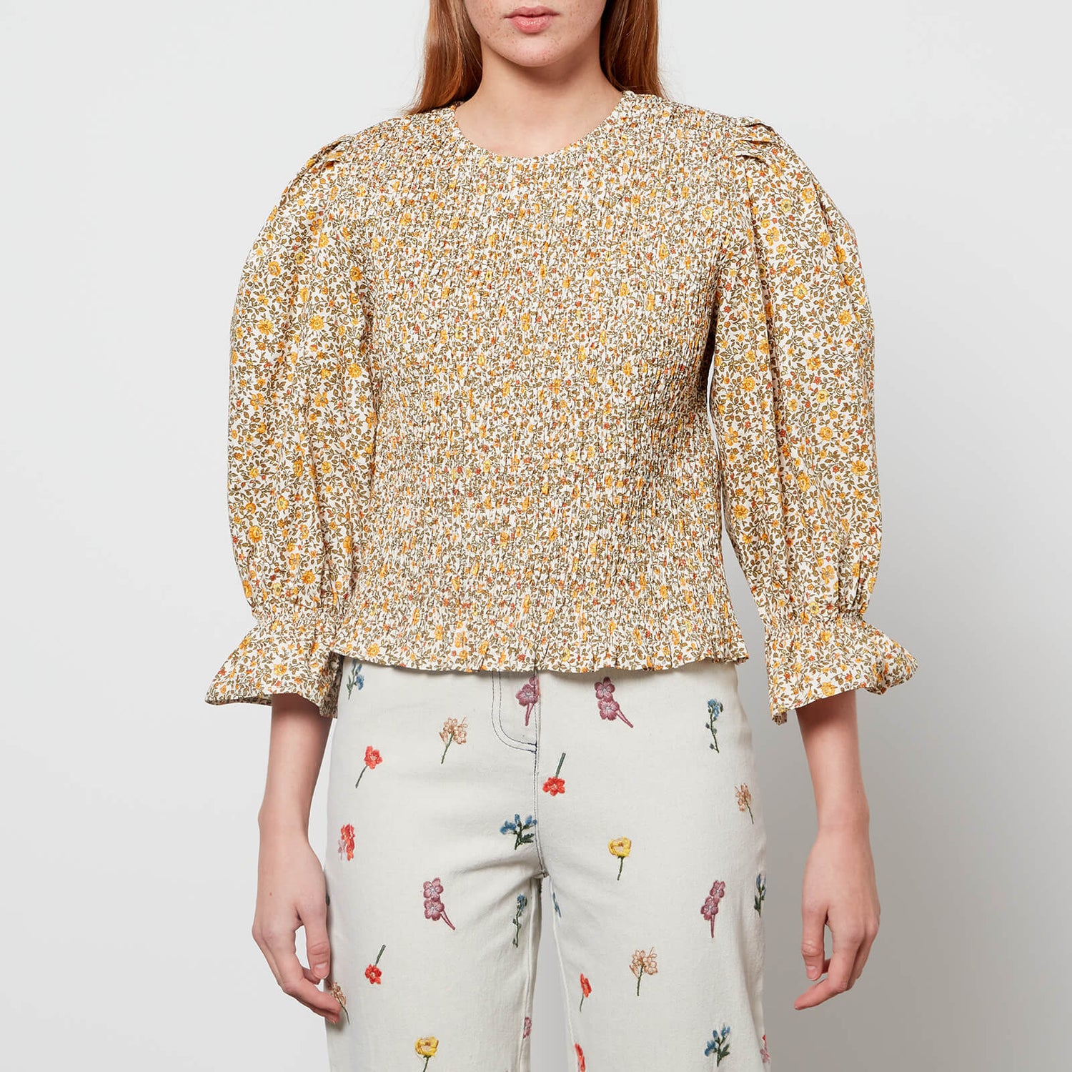 Meadows Women's Aloe Top - Yellow Floral