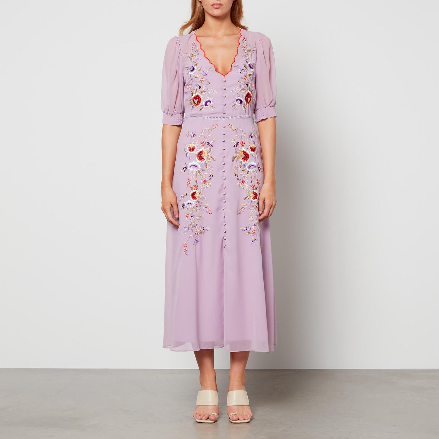 Hope & Ivy Women's The Mila Dress - Lilac - UK 10
