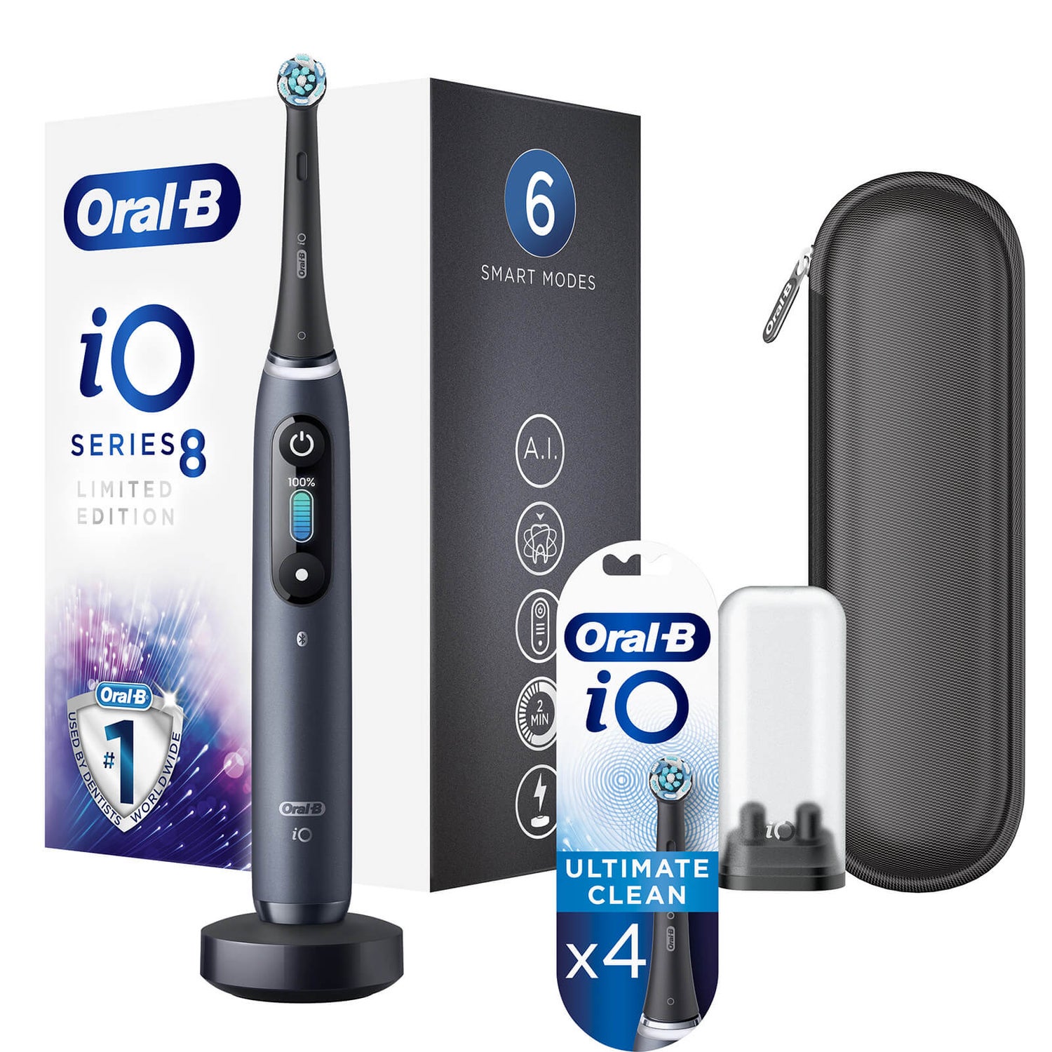 Oral-B iO8 Limited Edition Elektrische Tandenborstel Zwart