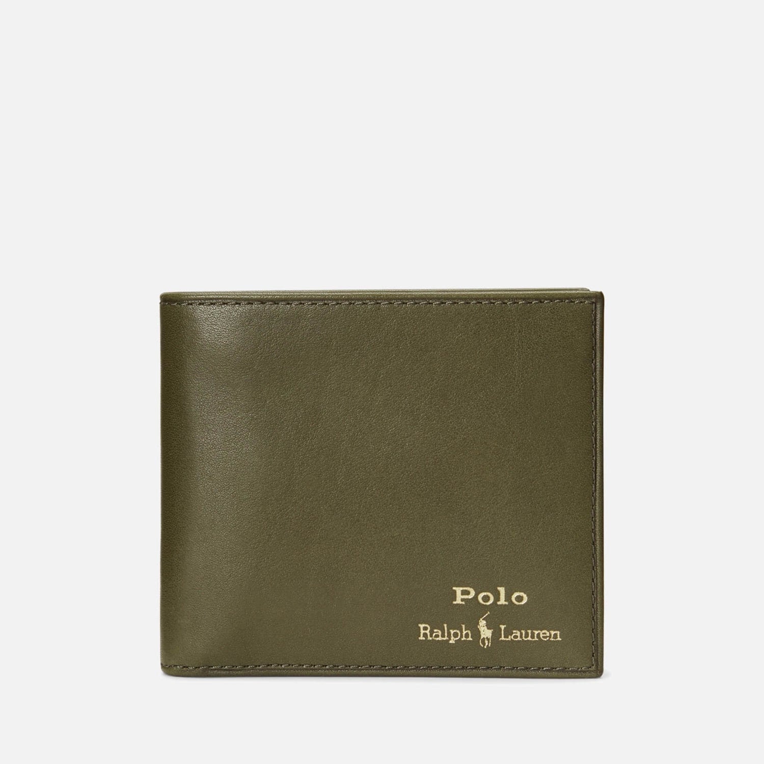 Polo Ralph Lauren Men's Smooth Leather Bifold Card Wallet - Defender Green