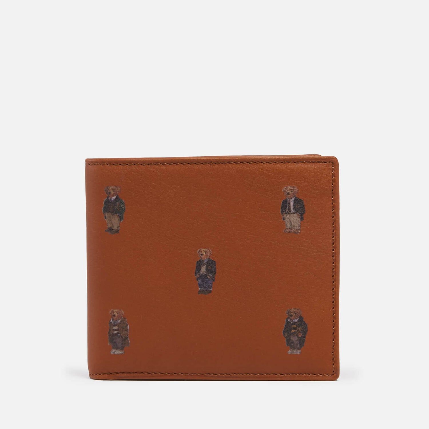 Polo Ralph Lauren Men's All Over Bear Bifold Card Wallet - Tan