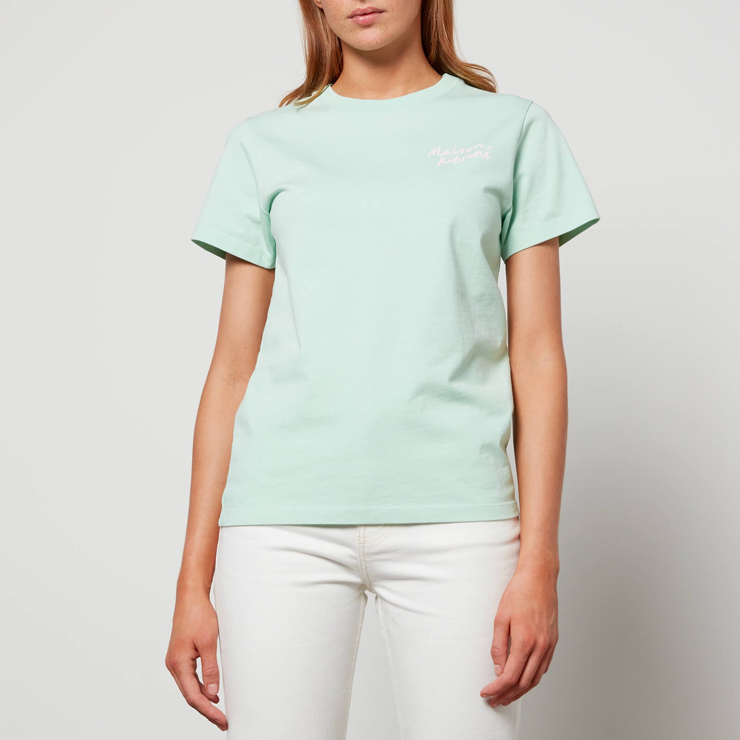 Maison Kitsuné Women's Mini Handwriting Classic T-Shirt - Mist Green - XS