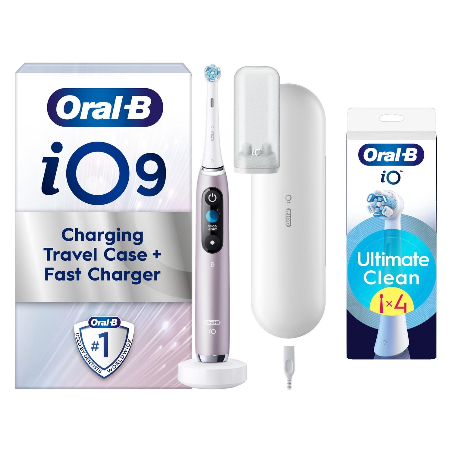 Oral-B iO 9 Rose Quartz Electric Toothbrush Designed By Braun