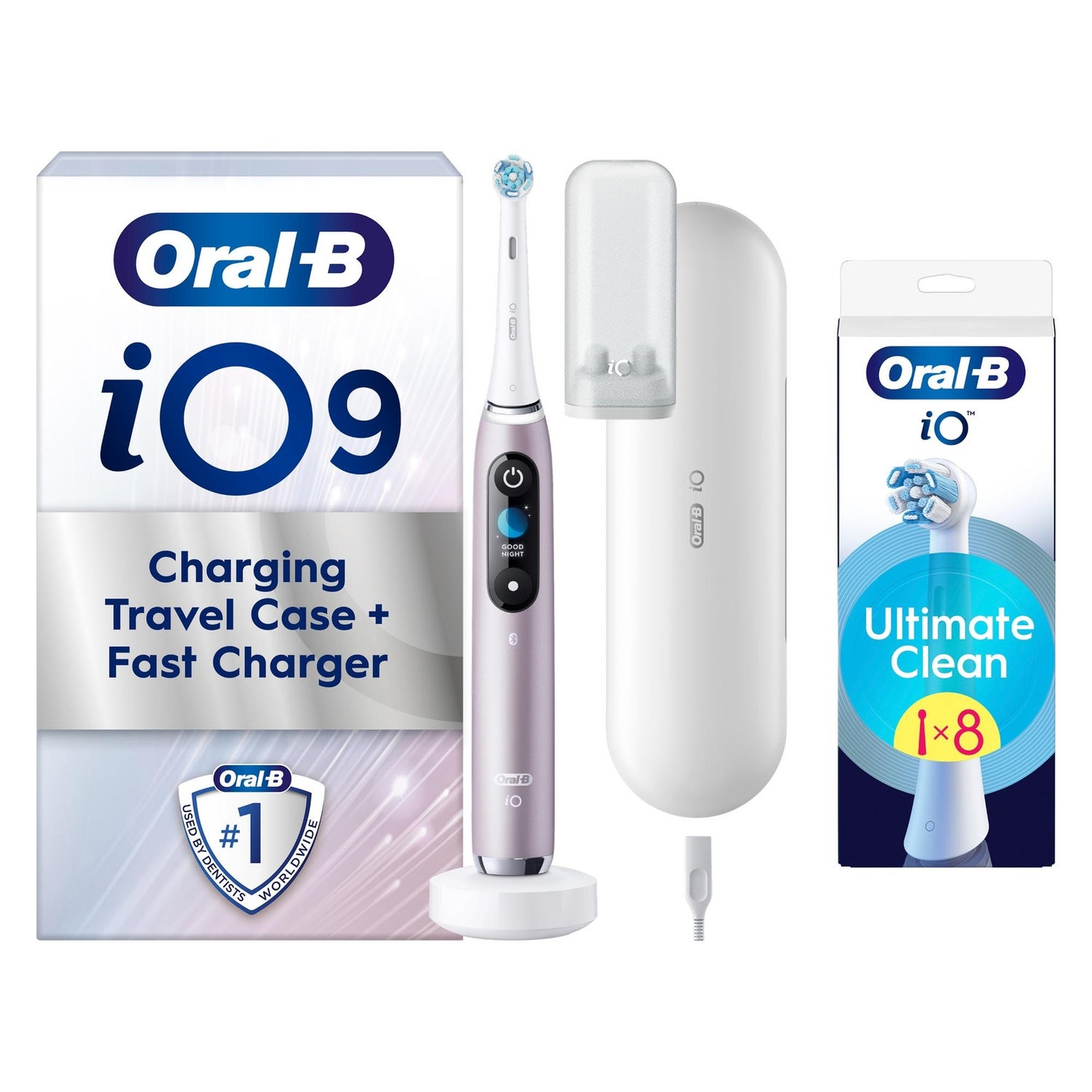 Oral-B iO 9 Rose Quartz Electric Toothbrush Designed By Braun