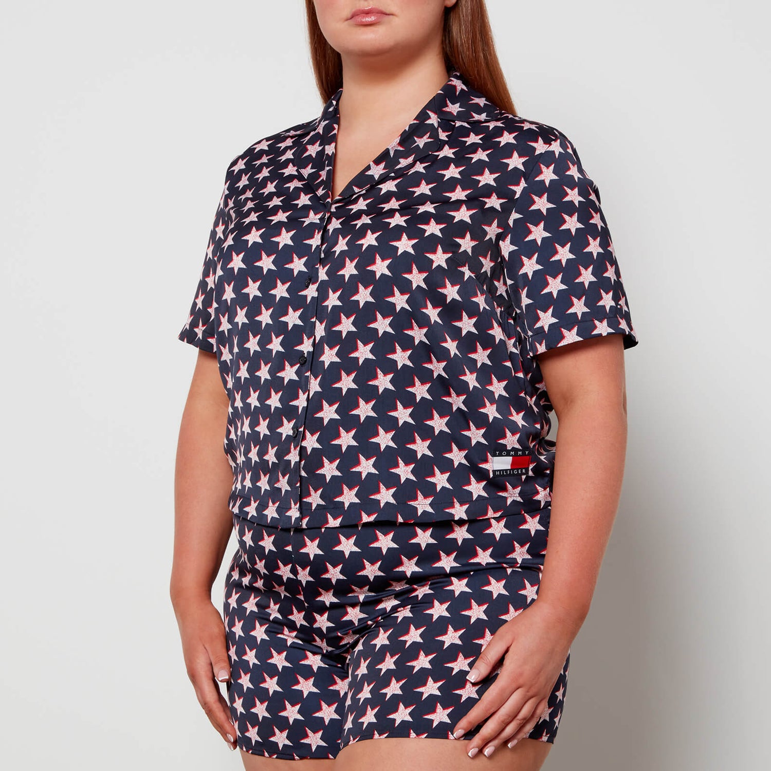 Tommy Hilfiger Women's Star Lace PJ Shirt Curve - Offset Star - XL