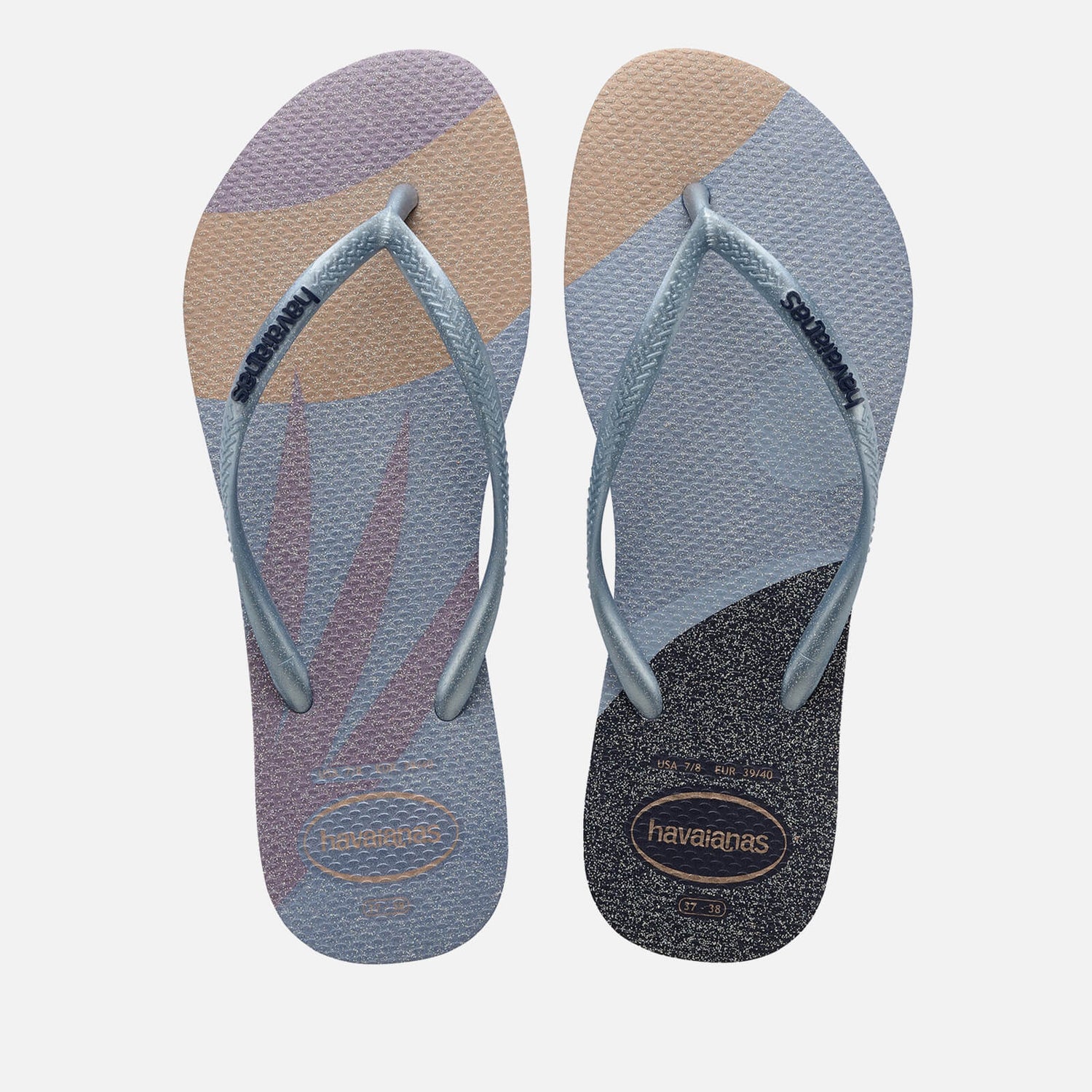 Havaianas Women's Slim Palette Glow Flip Flops - Ashley Blue