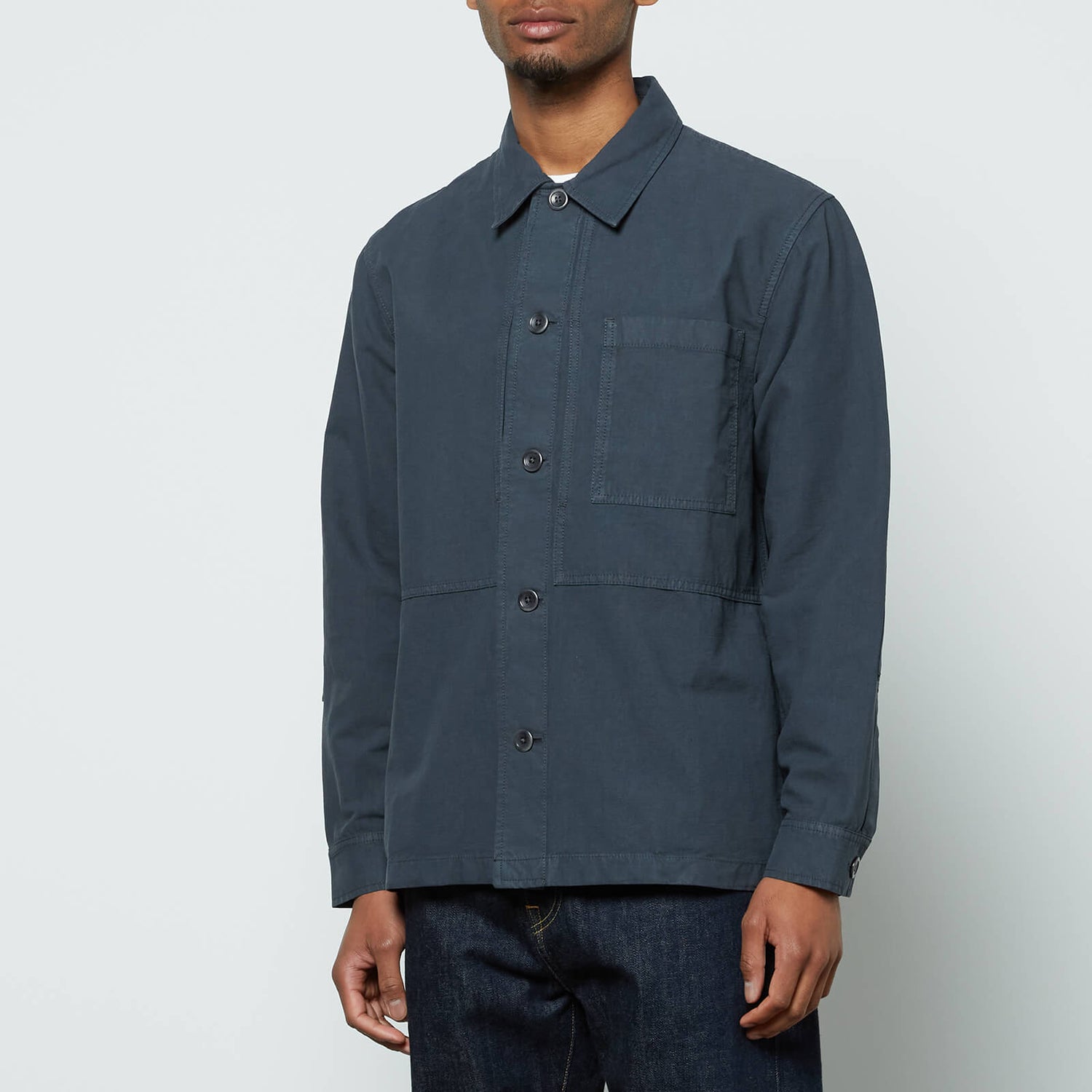 Norse Projects Men's Kyle Cotton Linen Jacket - Slate Grey