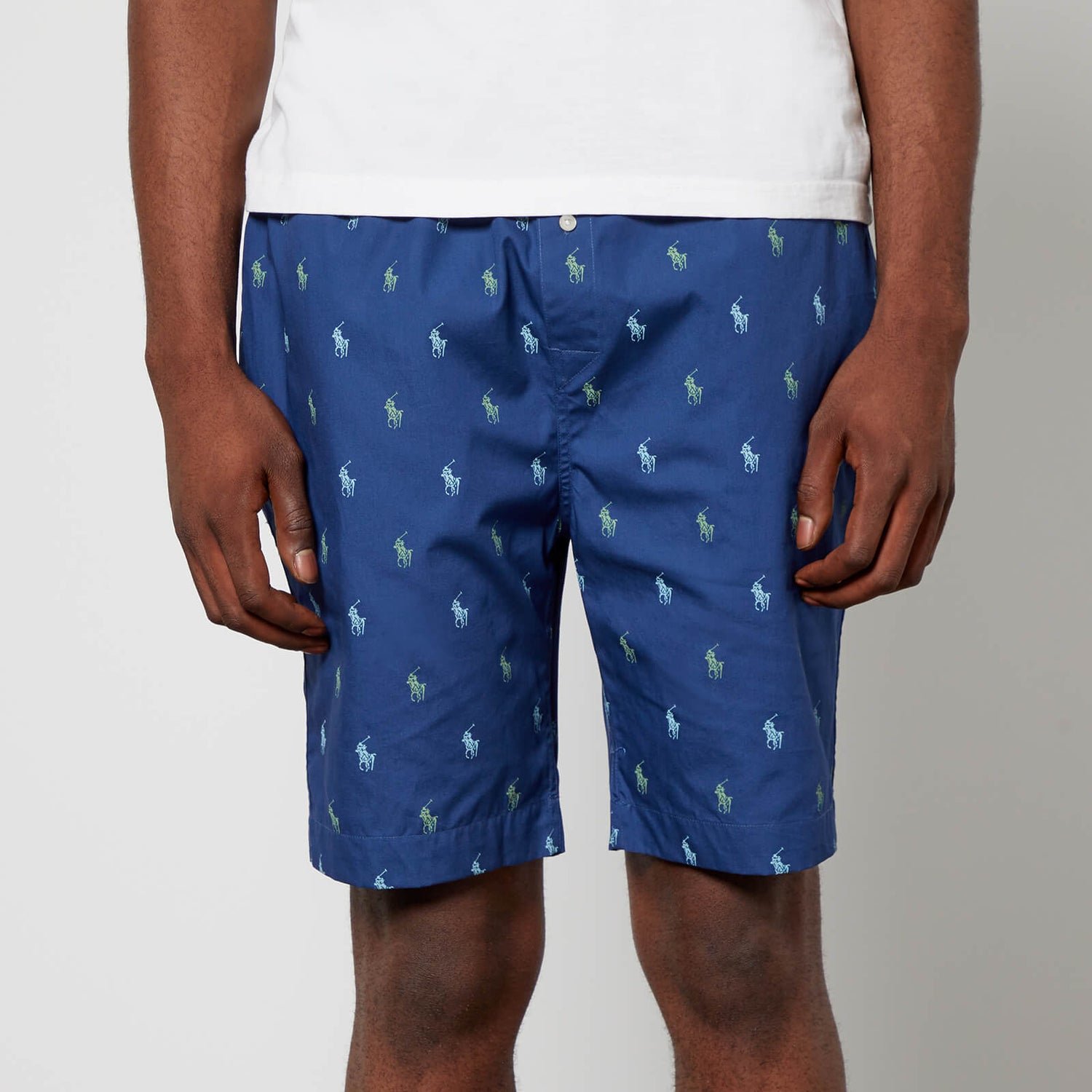 Polo Ralph Lauren Men's All Over Print Pyjama Shorts - Light Navy