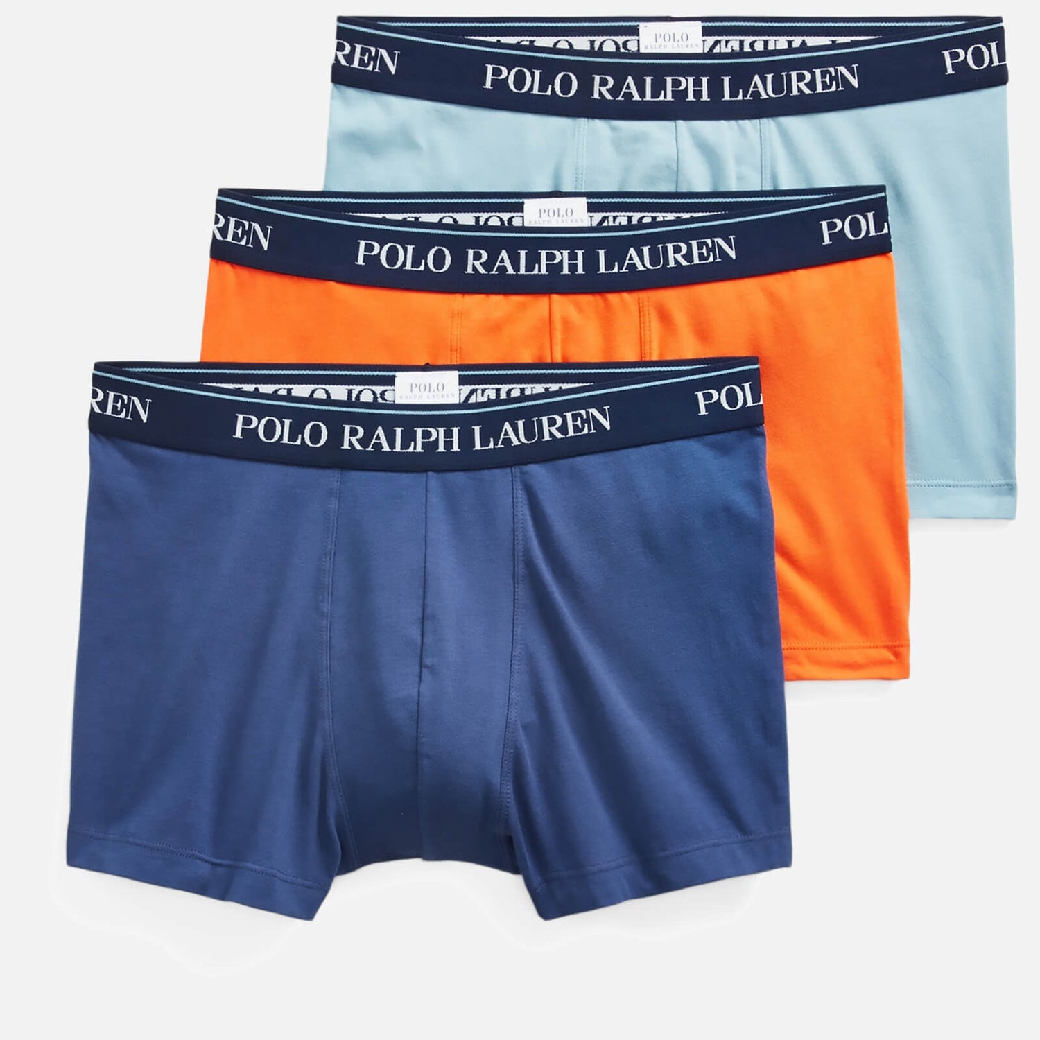 Polo Ralph Lauren Men's 3-Pack Classic Trunks - Light Navy/Orange/Blue