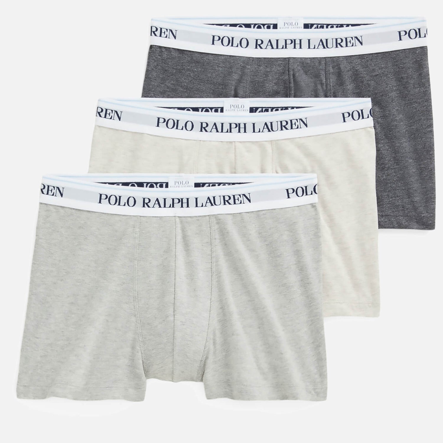 Polo Ralph Lauren Men's 3-Pack Trunk Boxer Shorts - Andover Heather/Light Sport Heather/Charcoal Heather - S