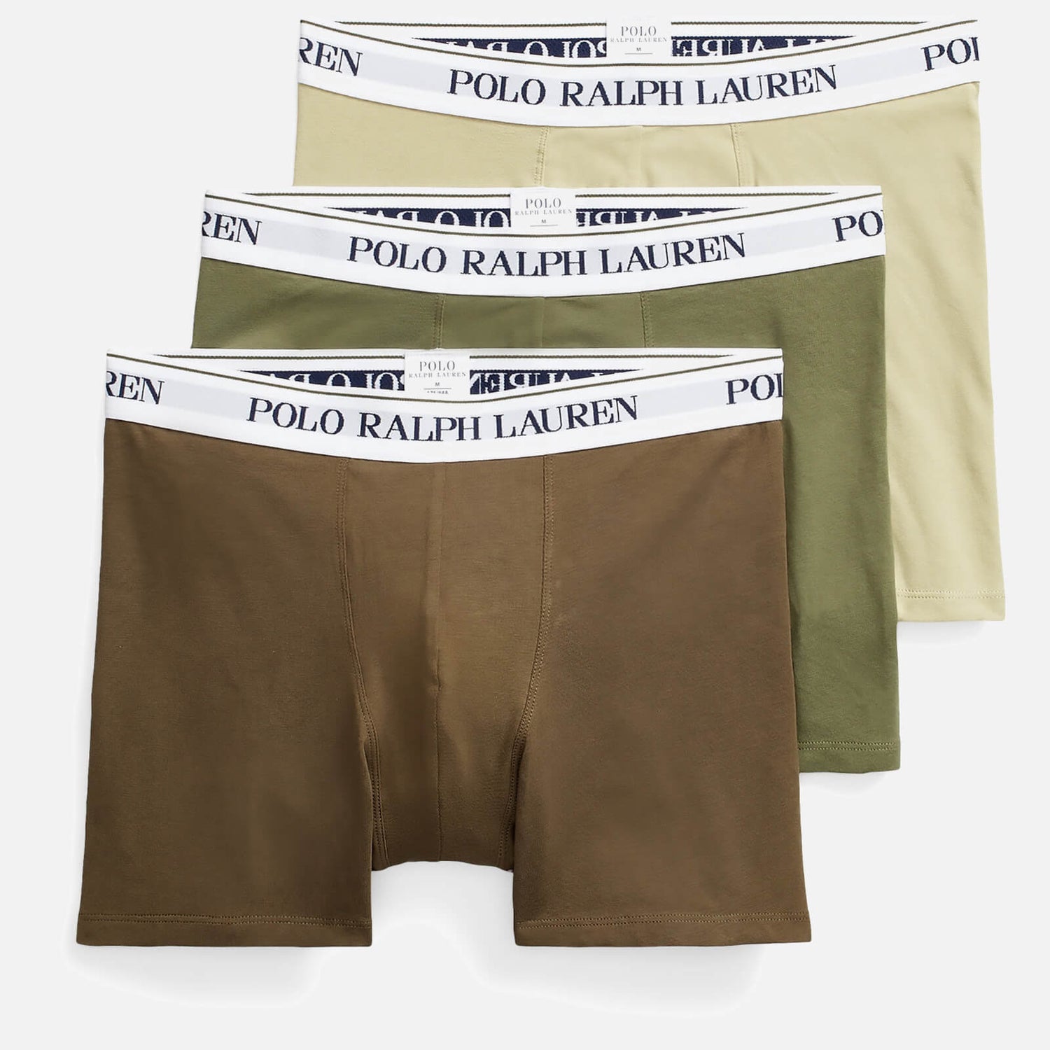 Polo Ralph Lauren Men's 3-Pack Boxer Briefs - Light Olive/Army Olive/Defender Green - S