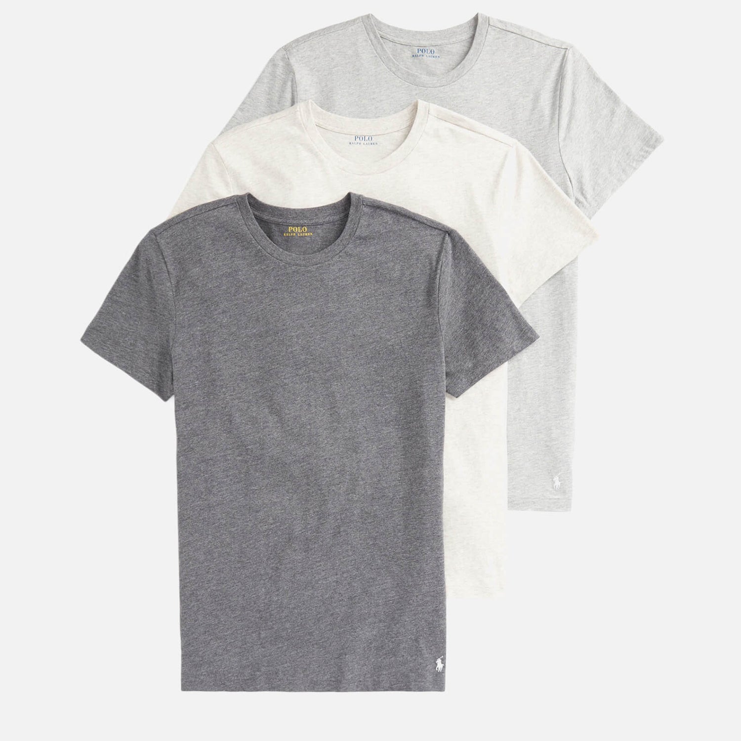 Polo Ralph Lauren Men's 3-Pack T-Shirts - Andover Heather/Light Sport Grey/Charcoal Heather - S