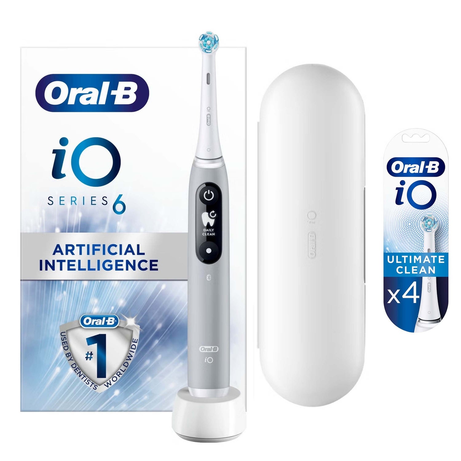 Oral B iO6 Grey Opal Electric Toothbrush with Travel Case