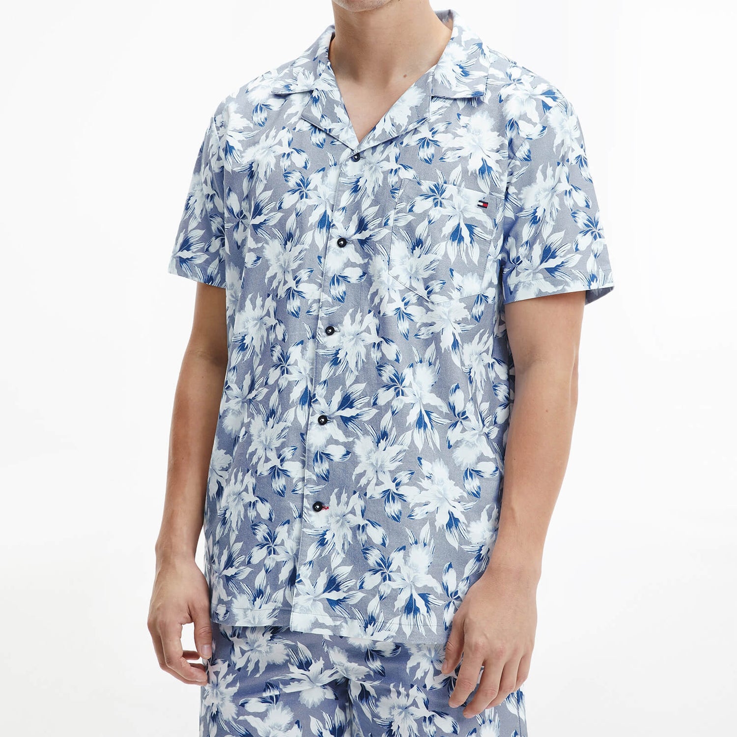 Tommy Hilfiger Men's Short Sleeve Pyjama Top - Island Tropical - L