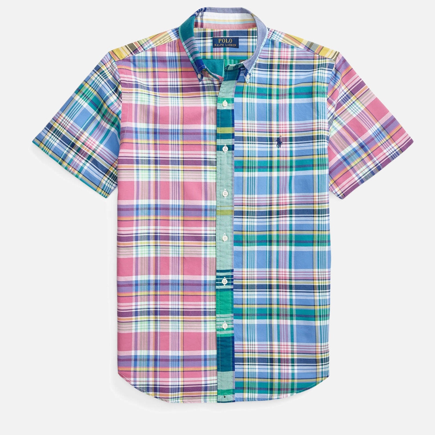 Polo Ralph Lauren Men's Oxford Short Sleeve Shirt - Preppy Multi Funshirt - S