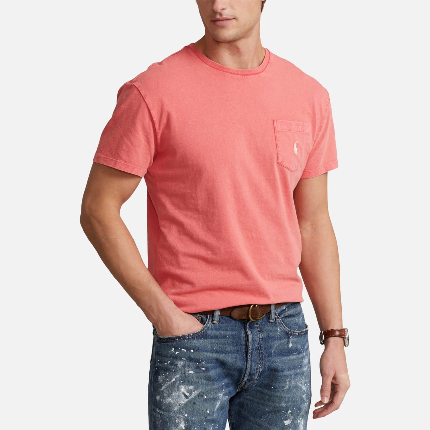 Polo Ralph Lauren Men's Cotton Linen T-Shirt - Amalfi Red
