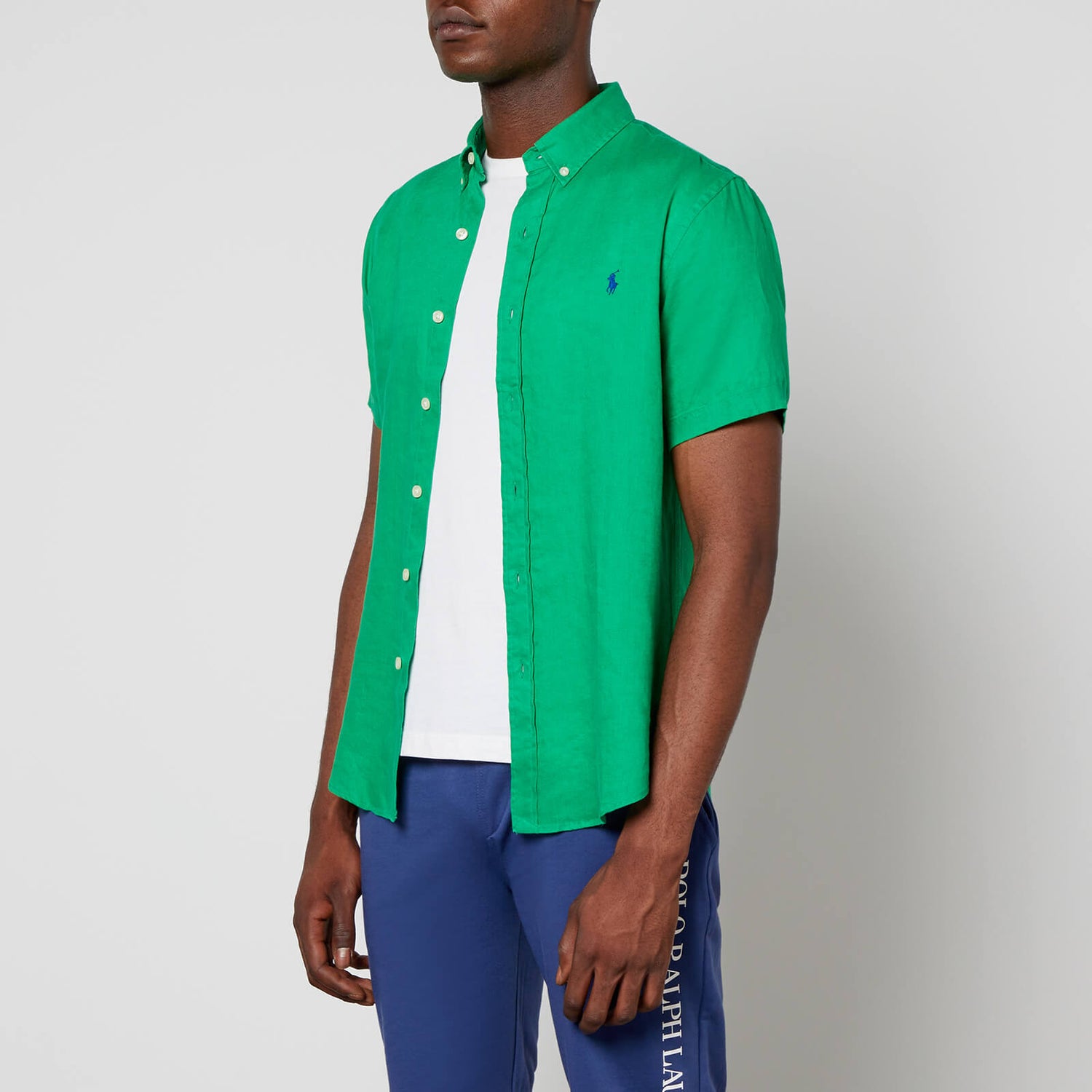 Polo Ralph Lauren Men's Dye Linen Prepster Shorts - Golf Green - M