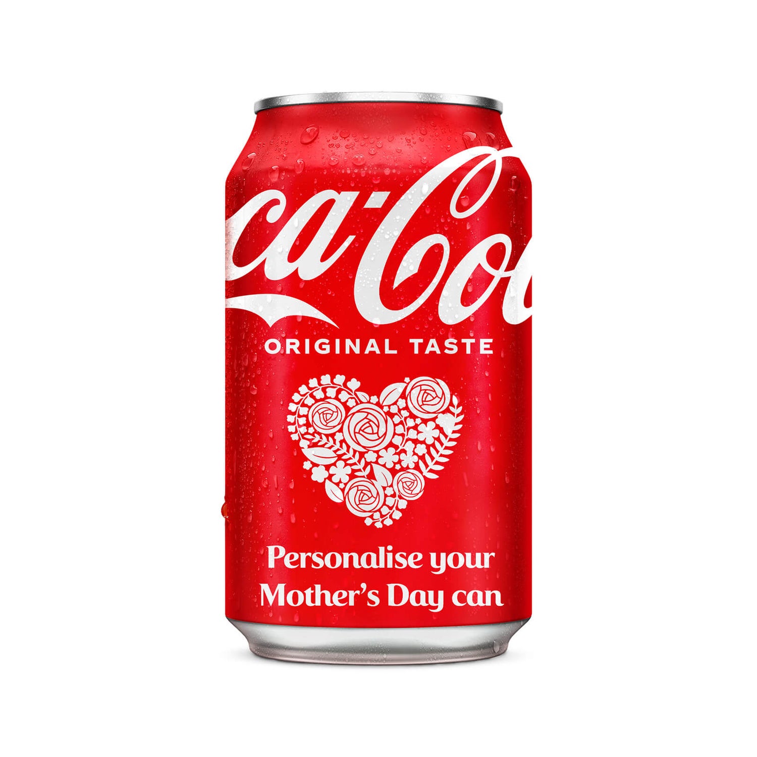 Coca-Cola Original Taste 330ml - Personalised Can - Heart Wreath