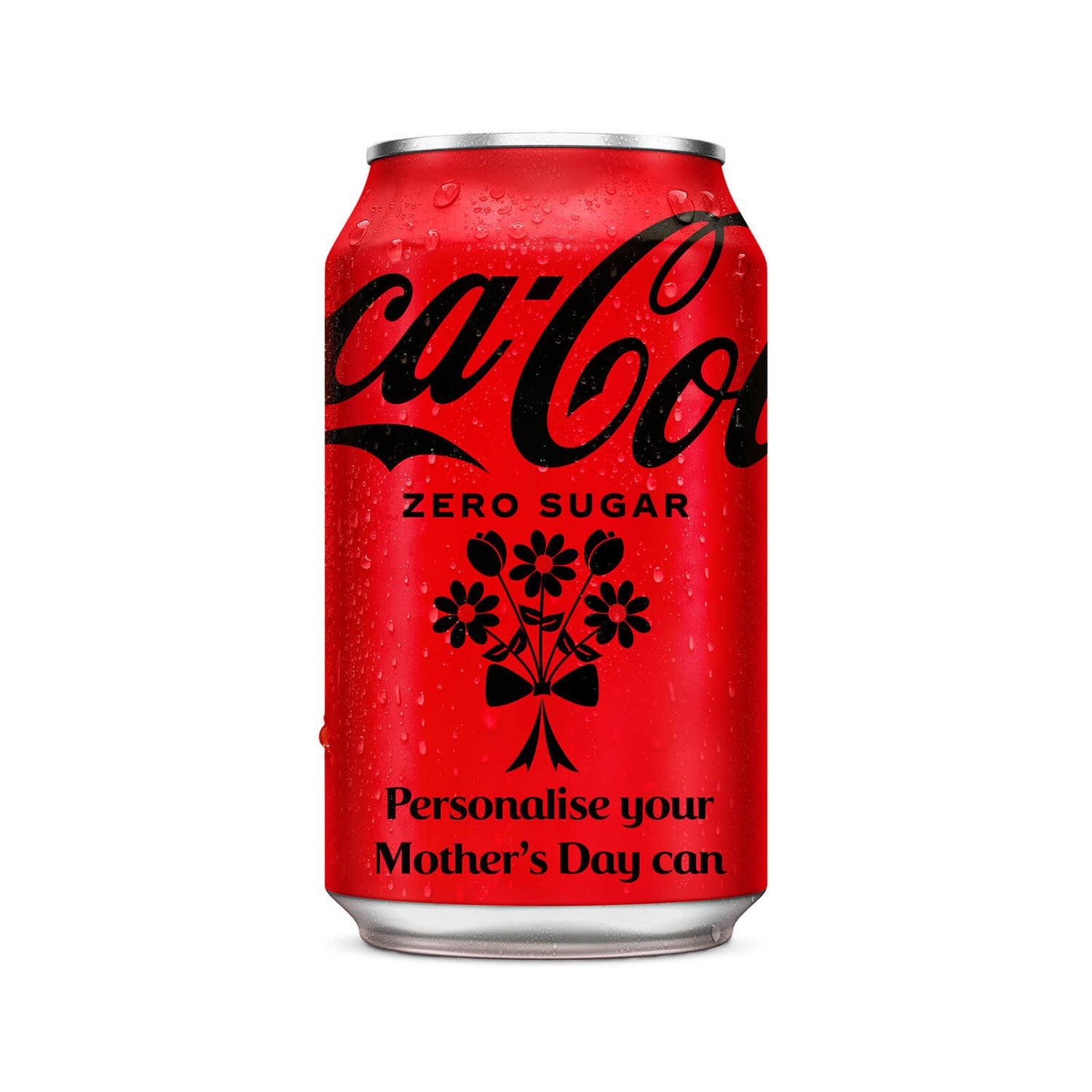 Coca-Cola Zero Sugar 330ml - Personalised Can - Mother's Day Heart of Hearts