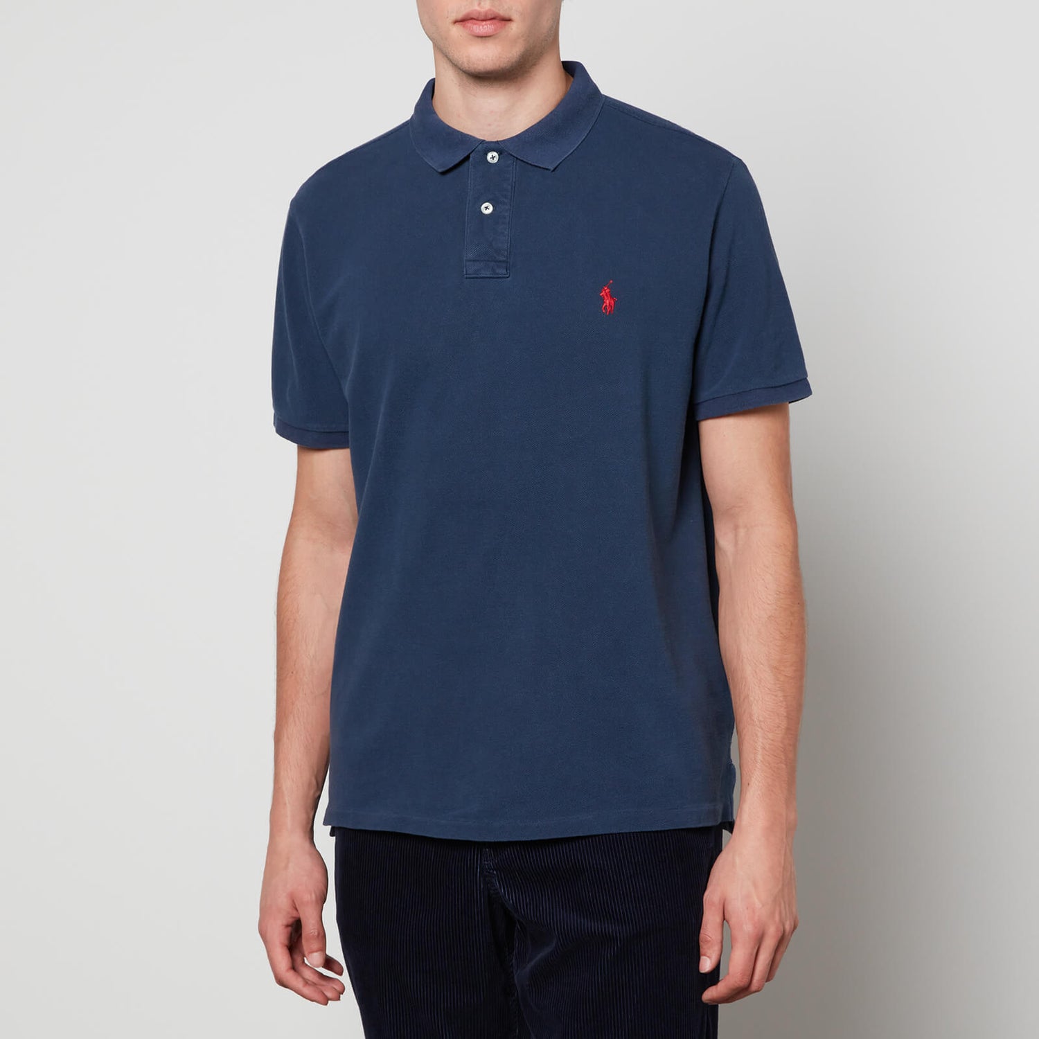 Polo Ralph Lauren Men's Custom Slim Fit Mesh Polo Shirt - Cruise Navy