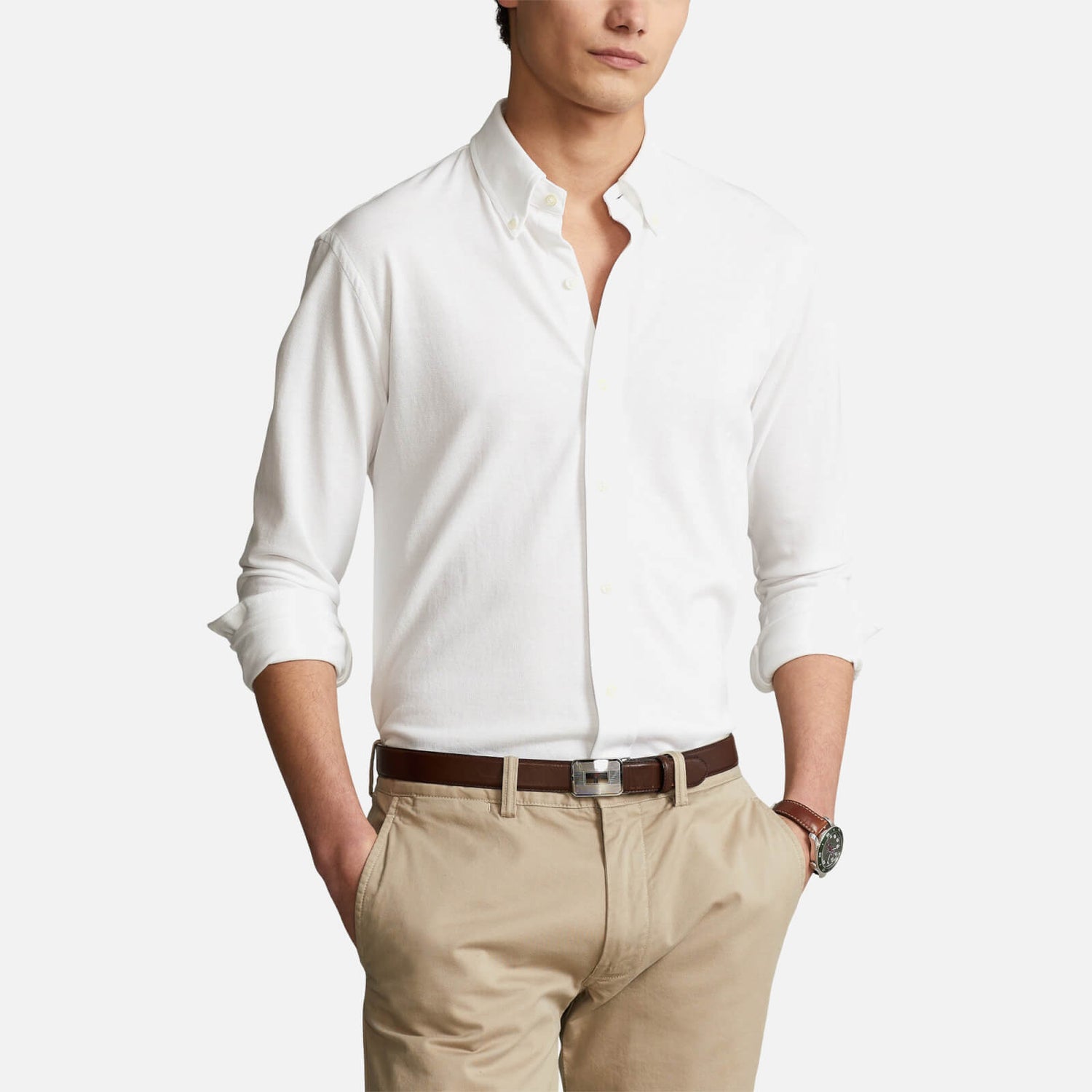 Polo Ralph Lauren Men's Oxford Mesh Shirt - White - S