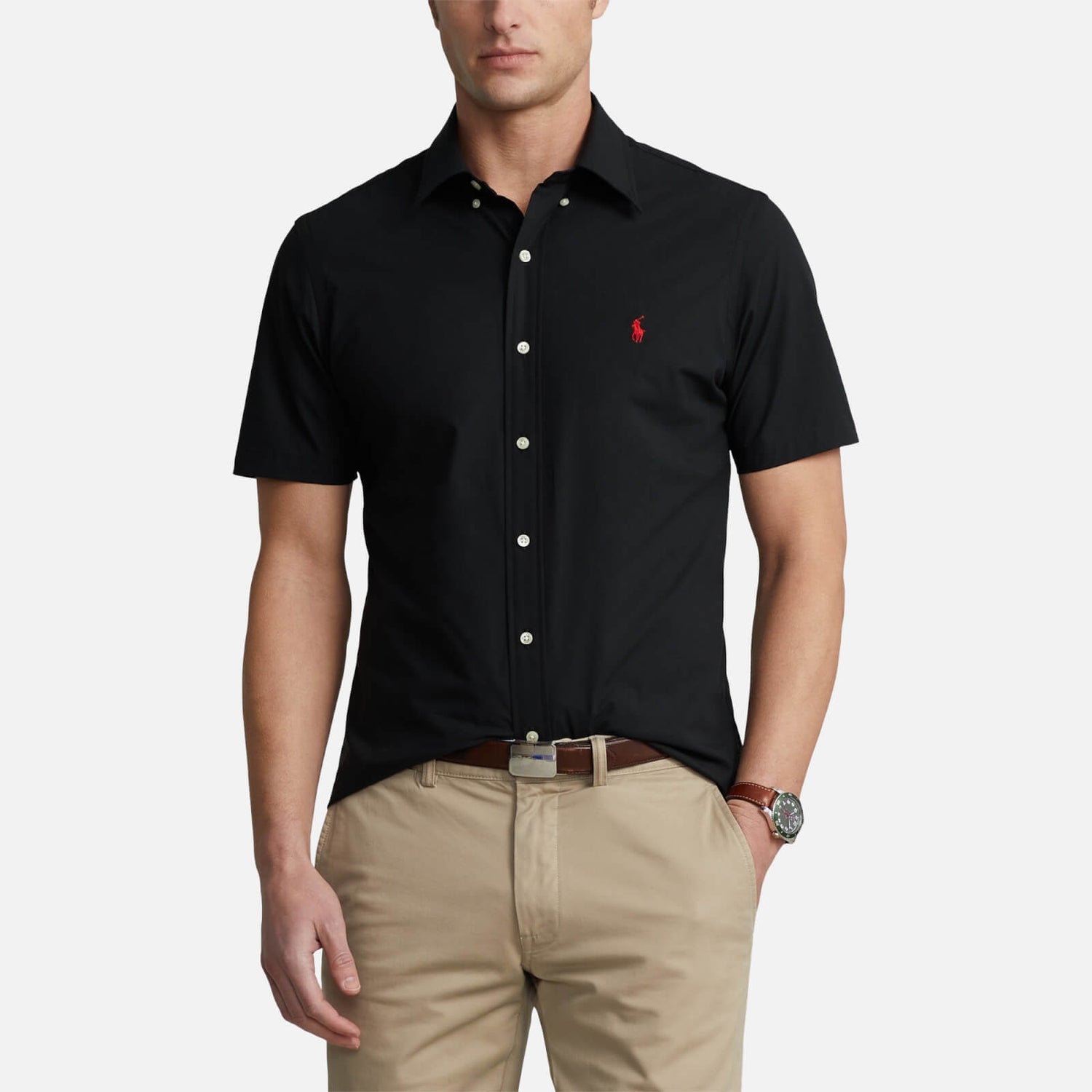 Polo Ralph Lauren Custom-Fit Hemd aus Stretchpopeline - Polo Black - S