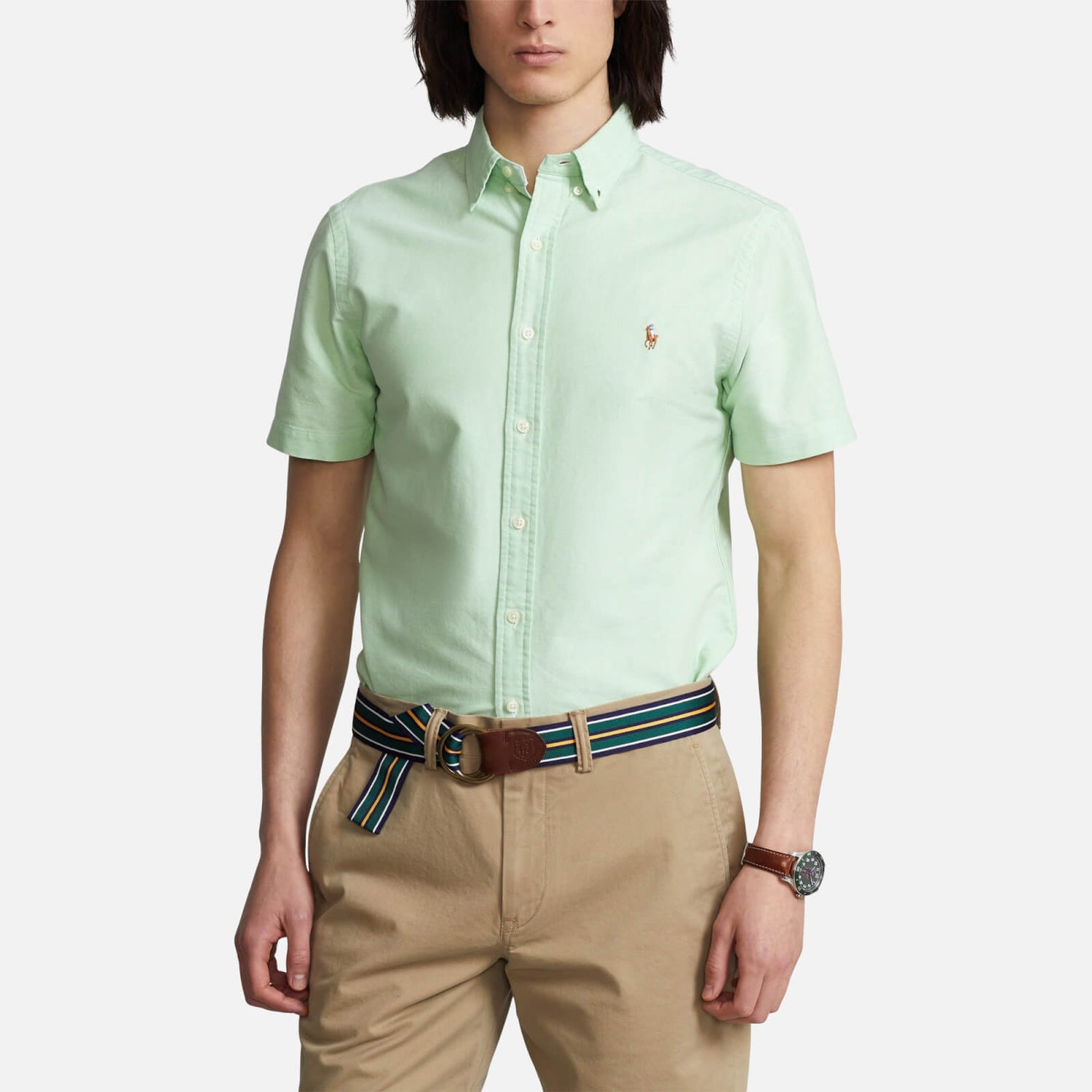 Polo Ralph Lauren Men's Classic Oxford Short Sleeve Shirt - Oasis Green