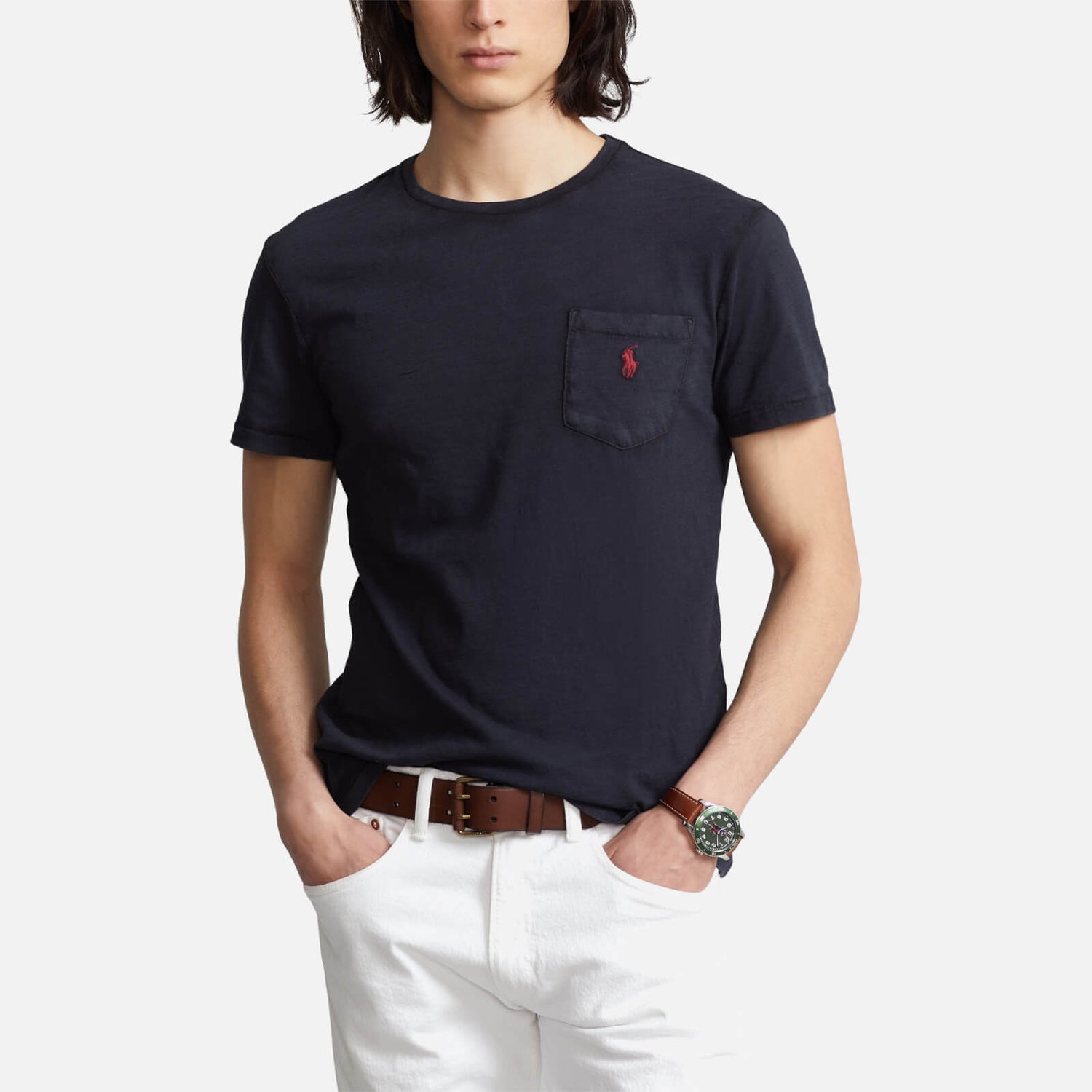 Polo Ralph Lauren Men's Custom Slim Fit Jersey Pocket T-Shirt - Polo Black - XXL