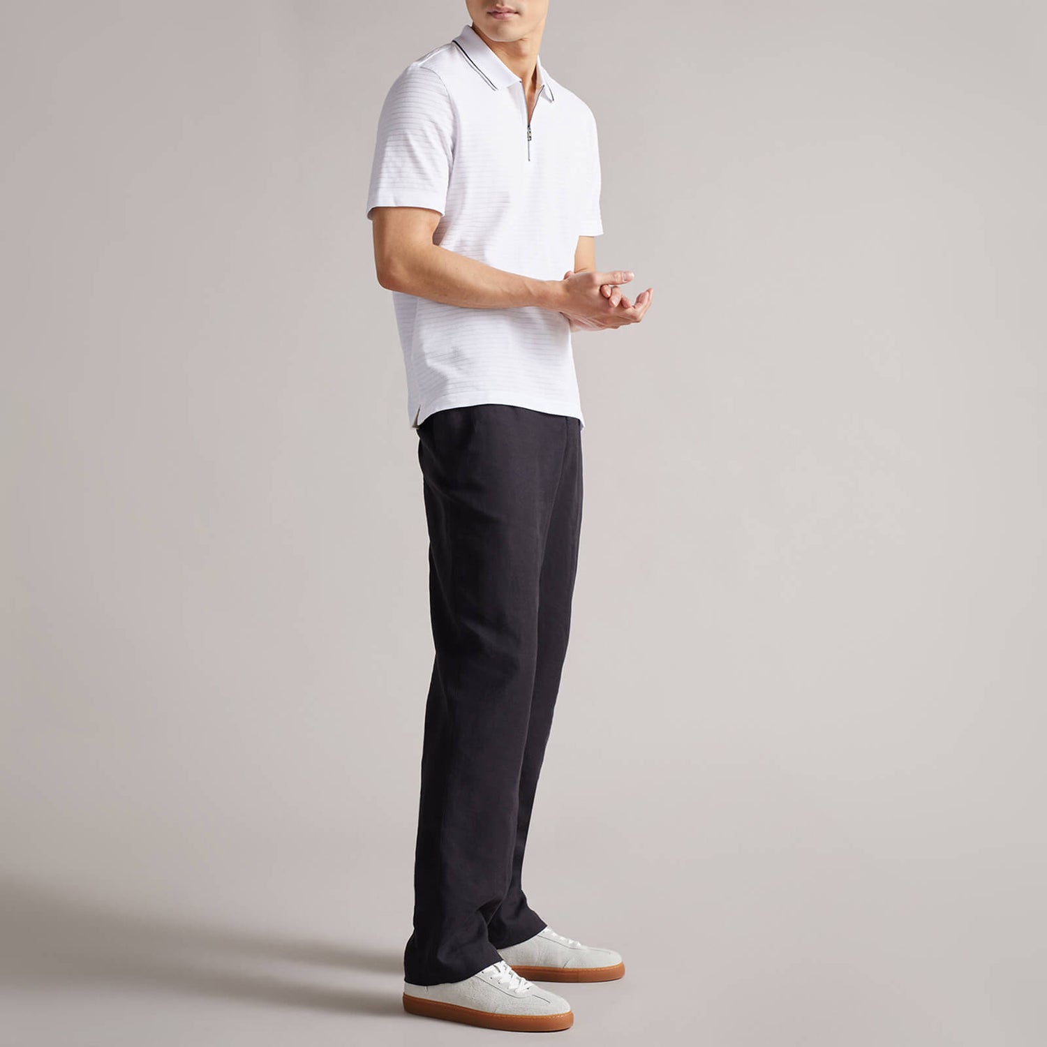 Ted Baker Buer Textured Cotton Polo Shirt - 2/S