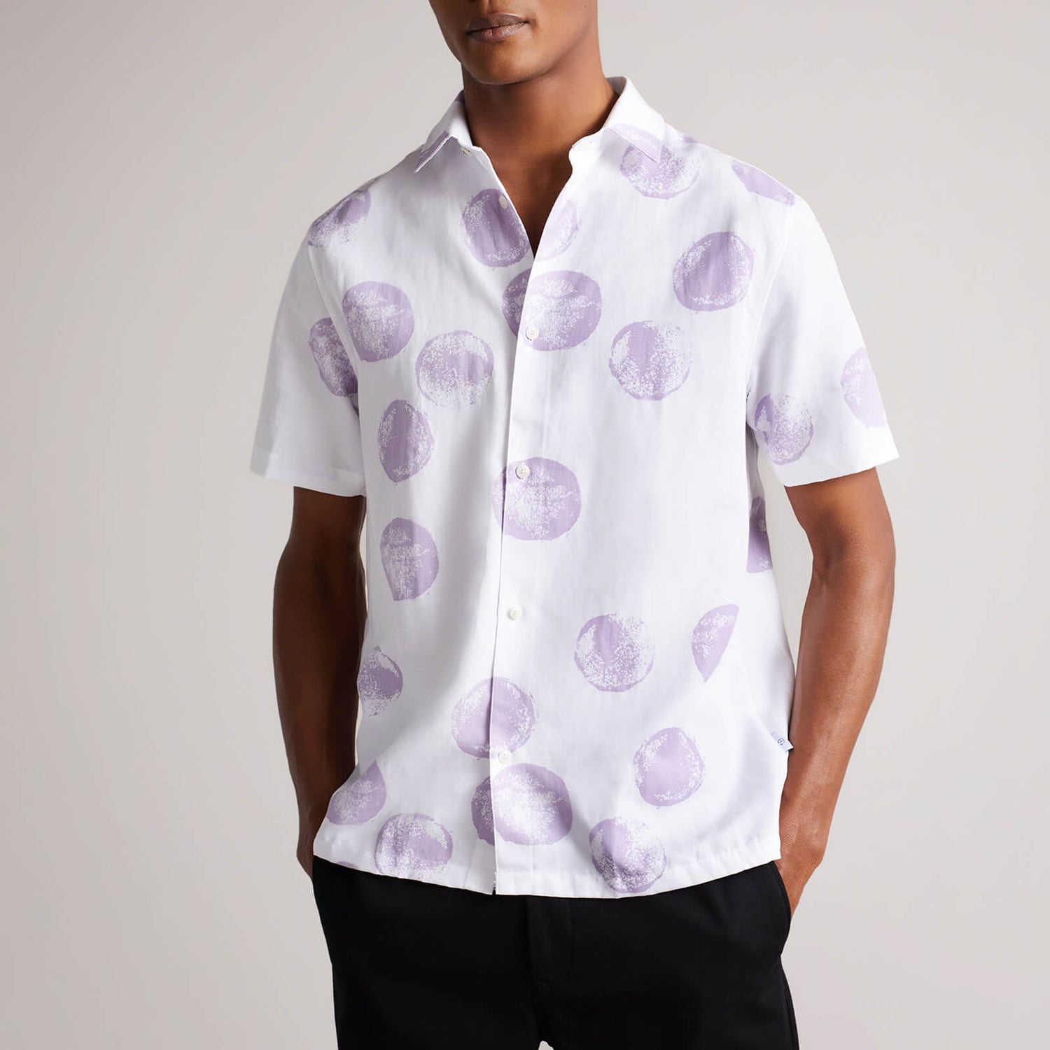 Ted Baker Gophir Lyocell, Linen and Cotton-Blend Short Sleeve Shirt - 2/S