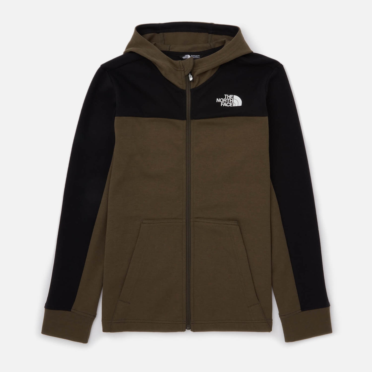 The North Face Boy's Slacker Full Zip Hoodie - New Taupe Green - 7-8 Years