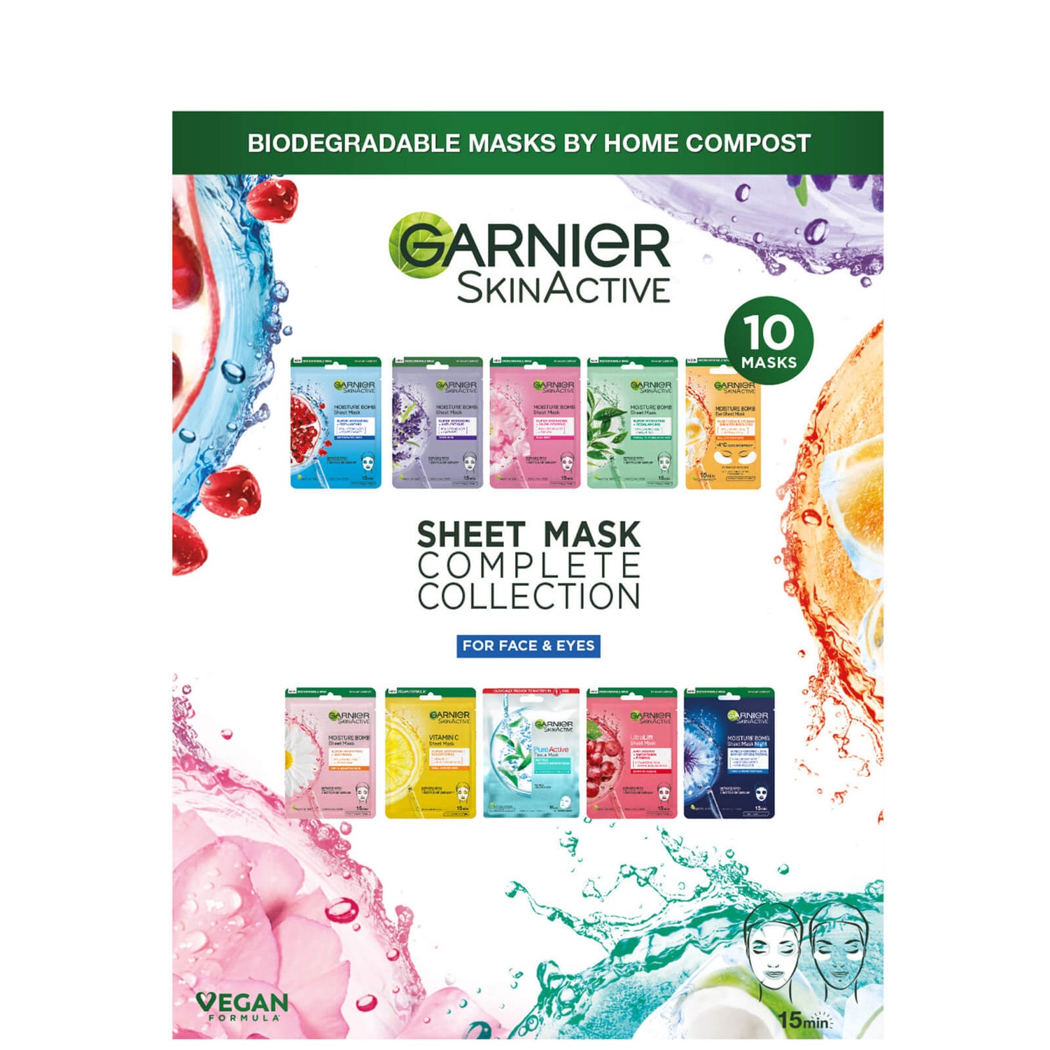 Garnier SkinActive Sheet Masks Complete - lookfantastic