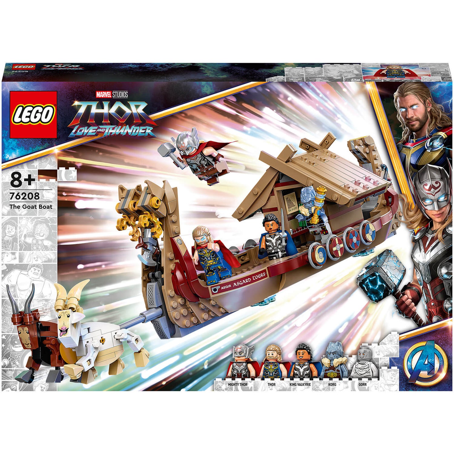 LEGO Marvel Das Ziegenboot Spielzeug-Schiff aus Thor: Love & Thunder (76208)