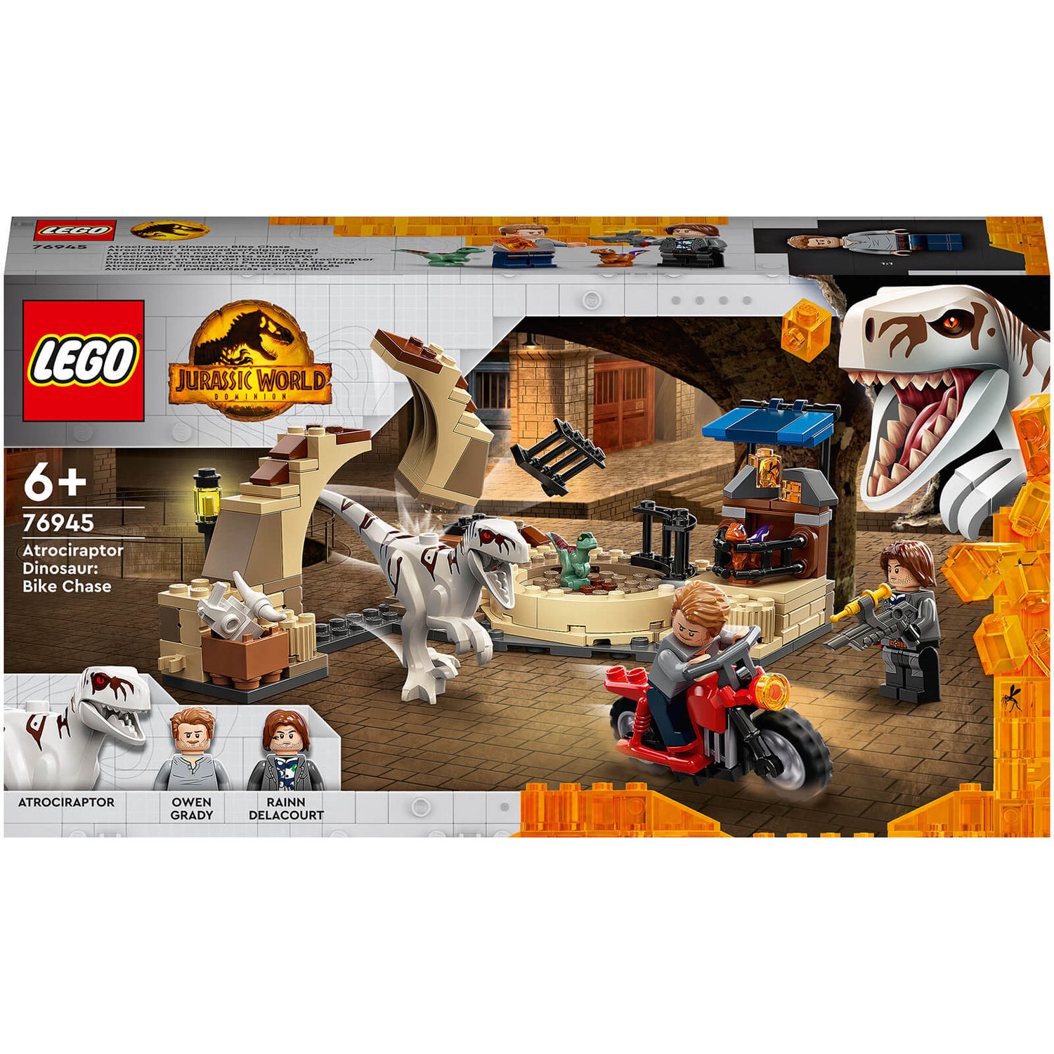 LEGO Jurassic World: Atrociraptor Dinosaur Bike Chase Toy (76945)
