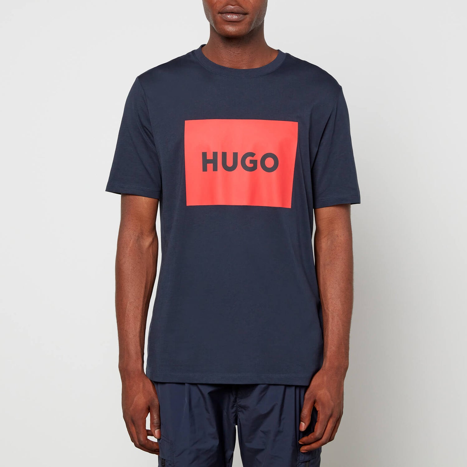 HUGO Men's Dulive222 T-Shirt - Dark Blue - S