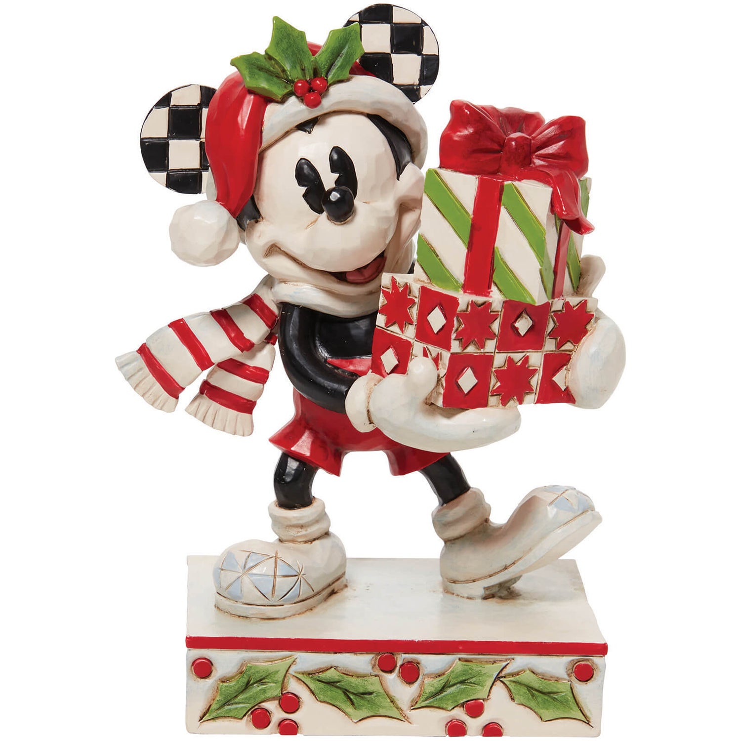 Disney Traditions Christmas Mickey Mouse with Presents Figurine