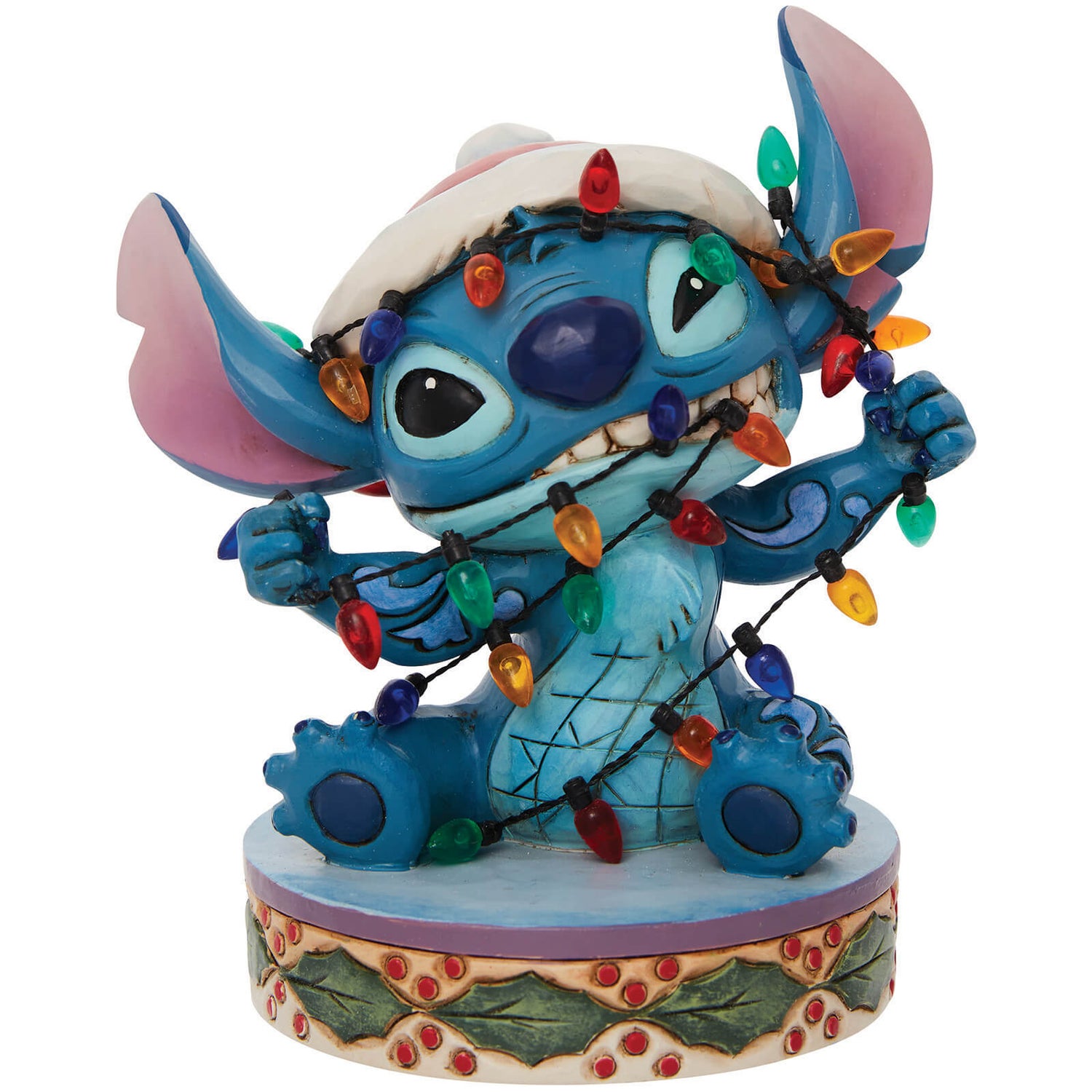Disney Traditions Stitch Wrapped in Lights Figurine