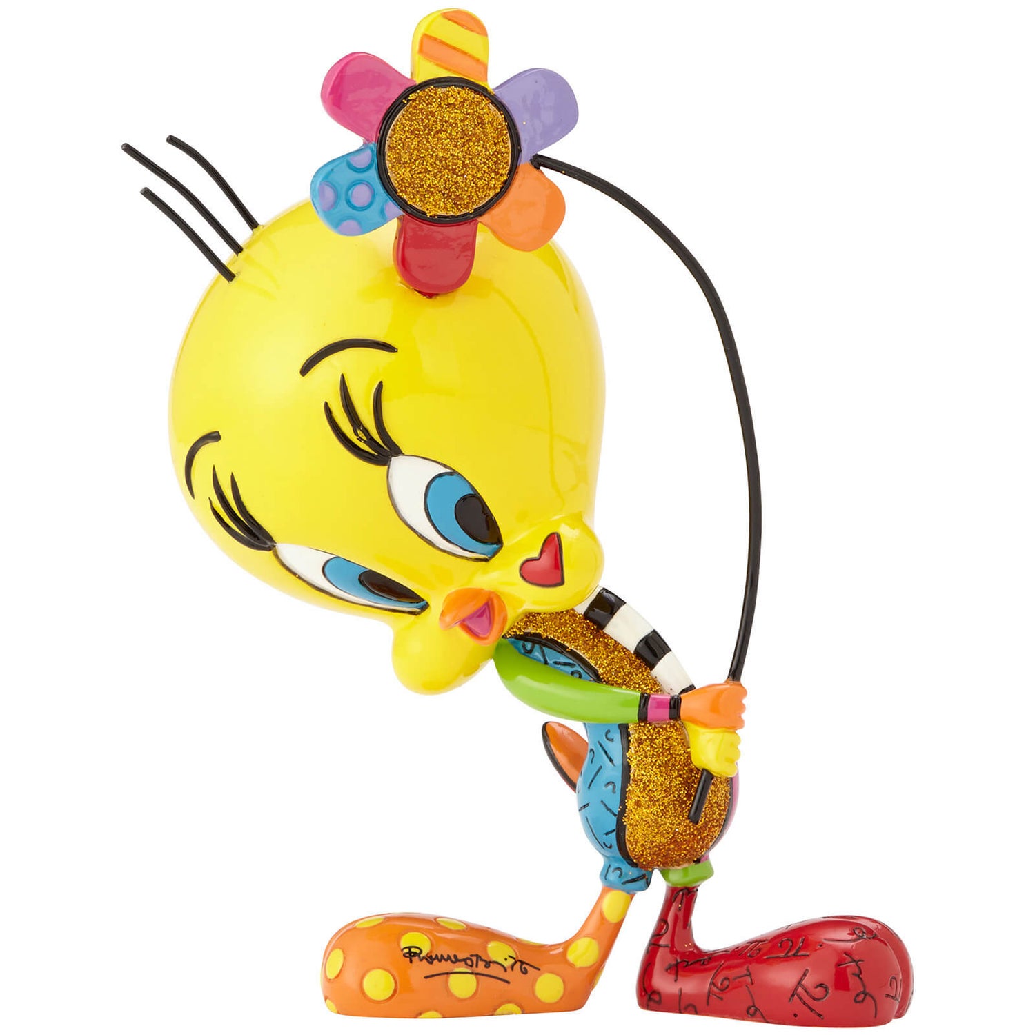 Looney Tunes Britto Tweety with Flower Figurine