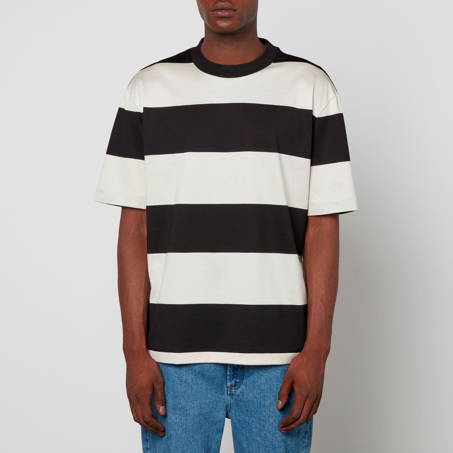 BOSS Tames Striped Cotton-Jersey T-Shirt - S