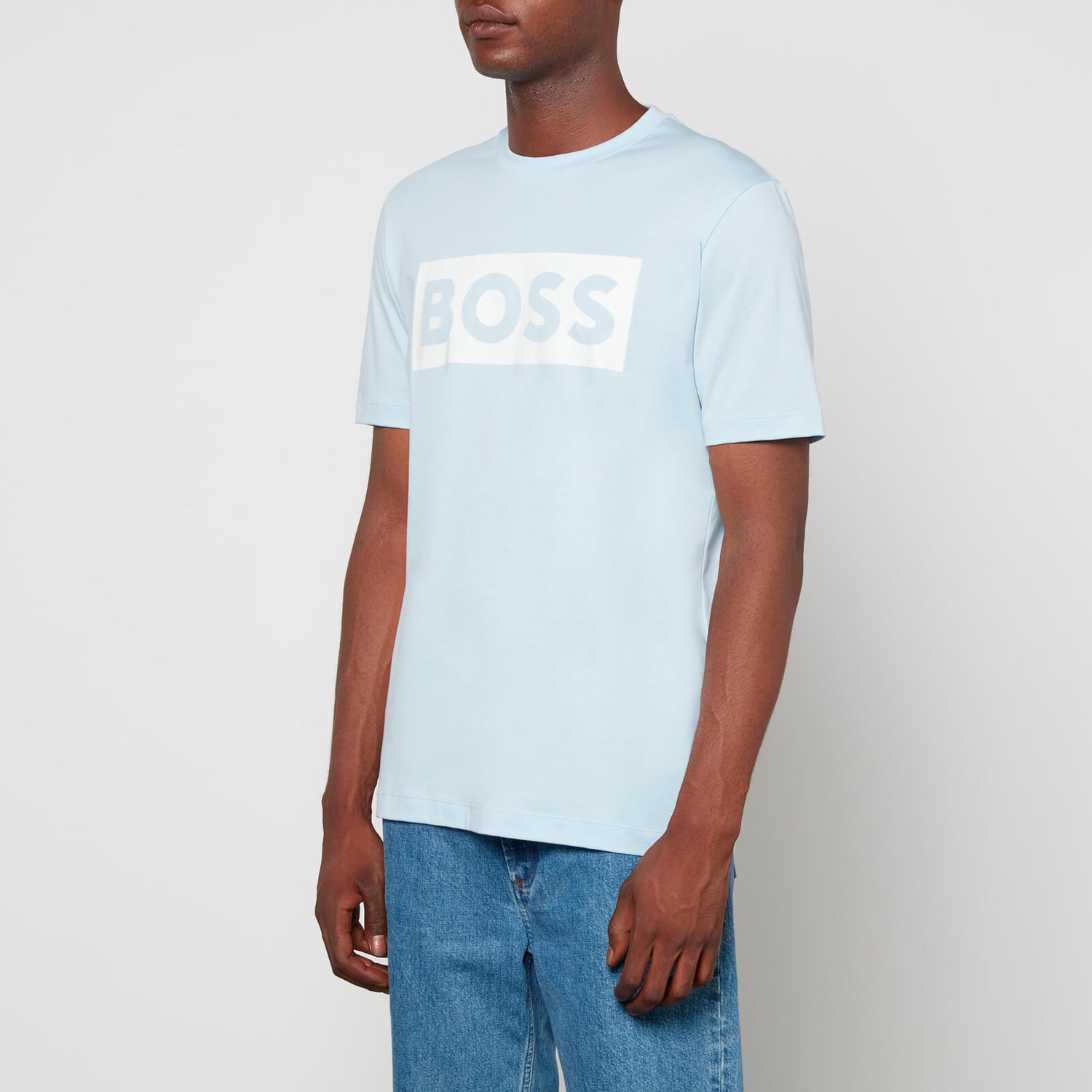 BOSS Tiburt Logo-Print Cotton-Jersey T-Shirt - M