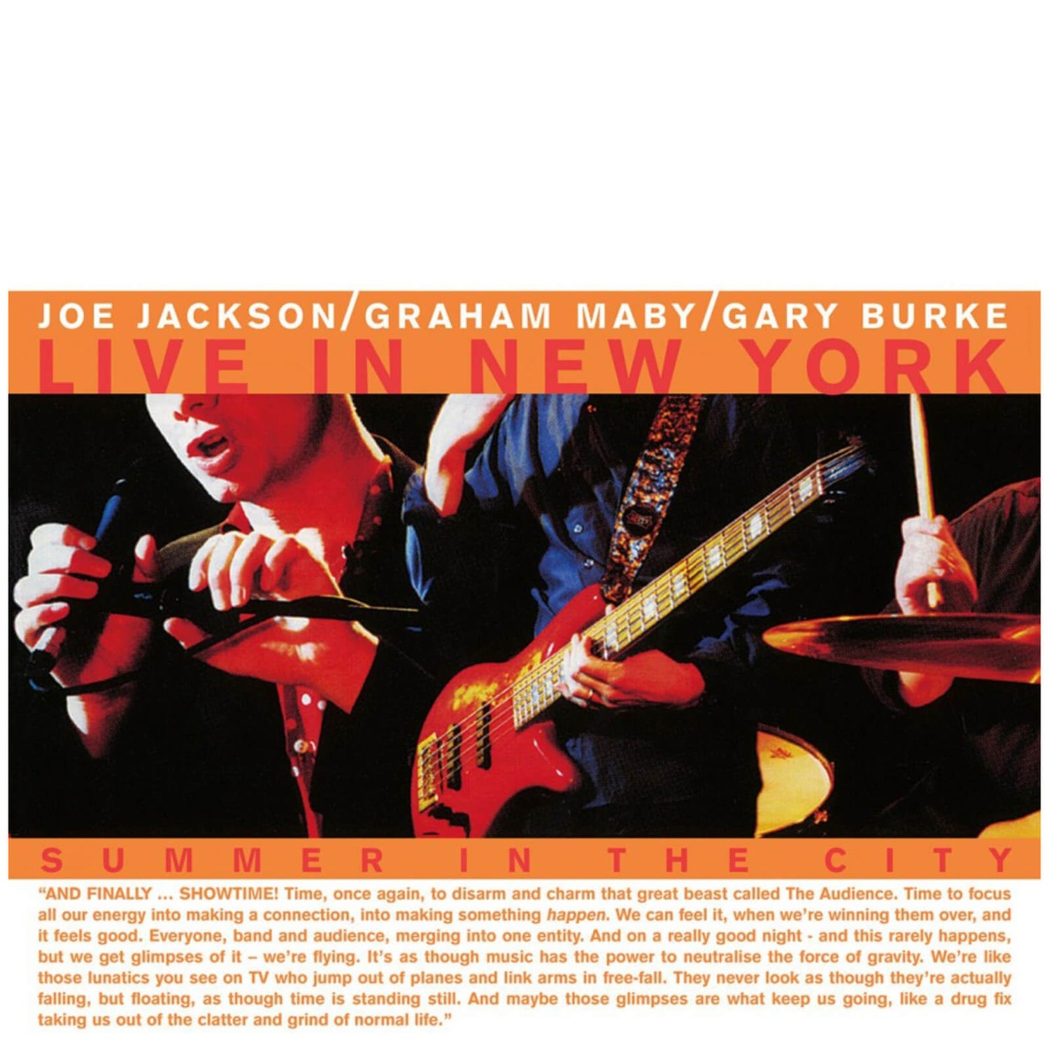 Joe Jackson - Summer In The City: Live In New York 180g Vinyl 2LP (Orange)