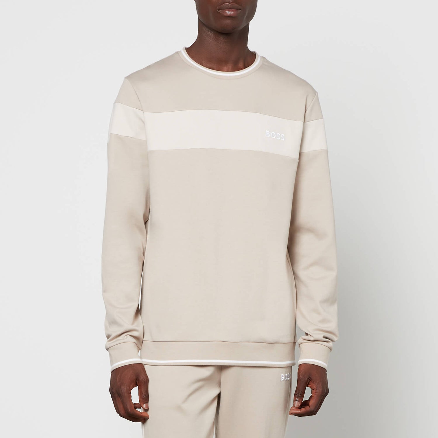 BOSS Bodywear Tracksuit Cotton-Blend Jersey Sweatshirt