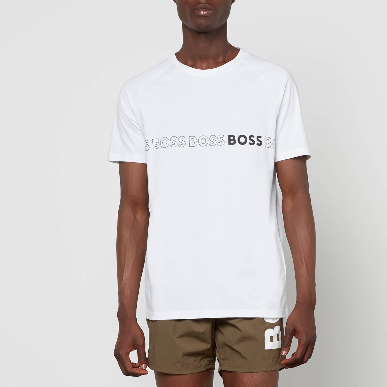 BOSS Swimwear Men's Slim Fit T-Shirt - White - S